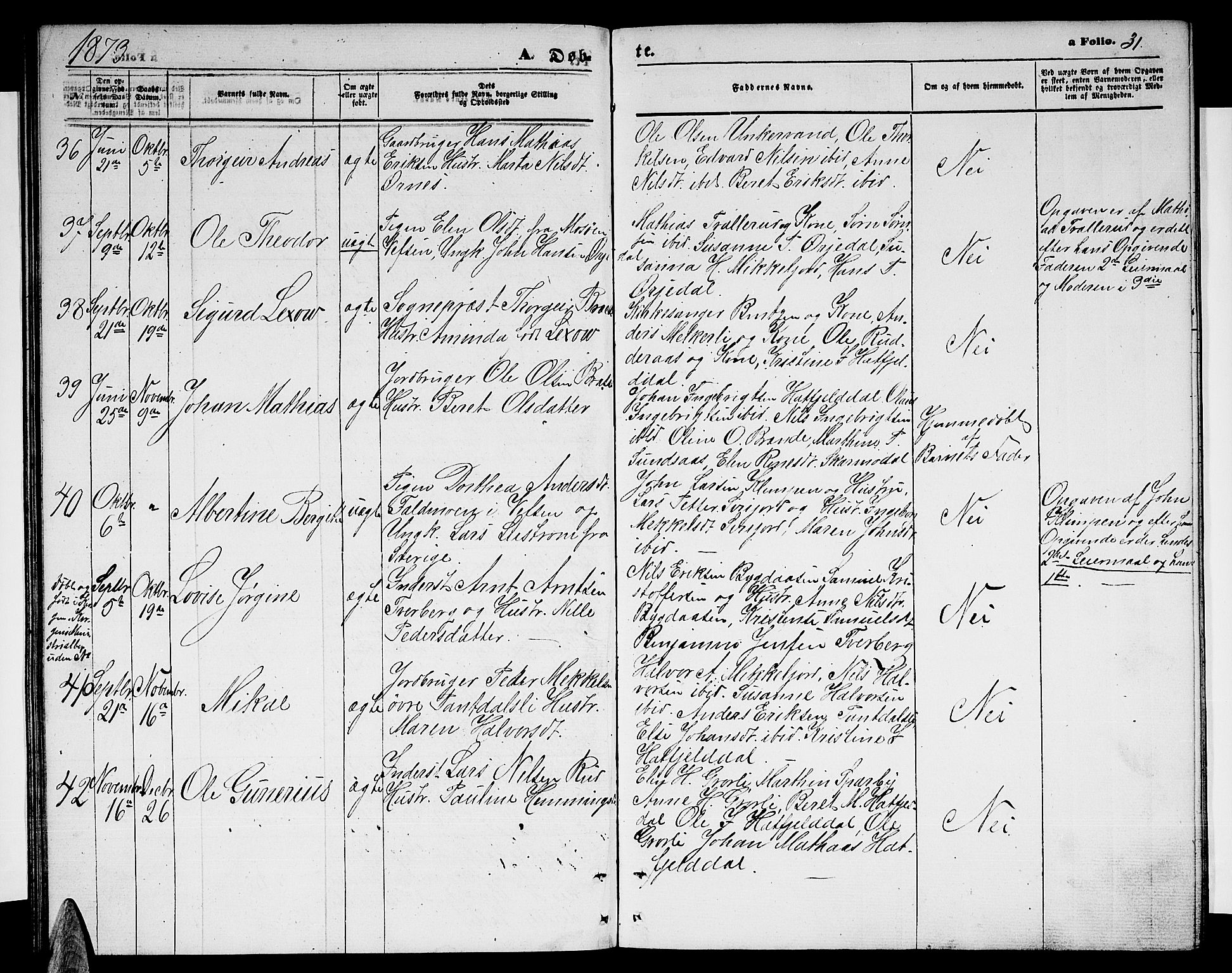 Ministerialprotokoller, klokkerbøker og fødselsregistre - Nordland, AV/SAT-A-1459/823/L0329: Parish register (copy) no. 823C01, 1865-1878, p. 31