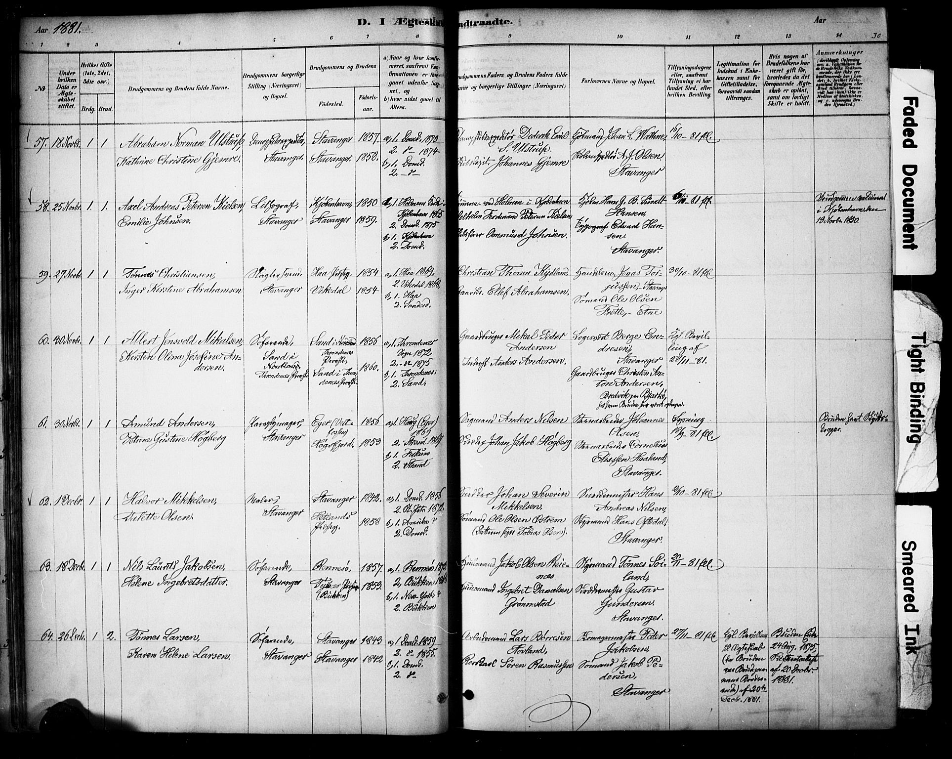 Domkirken sokneprestkontor, AV/SAST-A-101812/001/30/30BA/L0029: Parish register (official) no. A 28, 1878-1904, p. 30