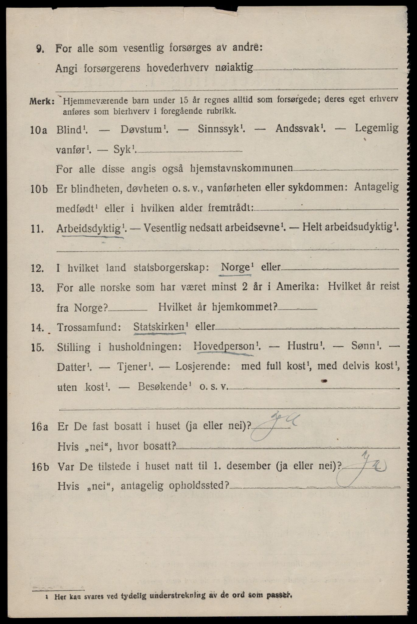 SAST, 1920 census for Nedstrand, 1920, p. 2472