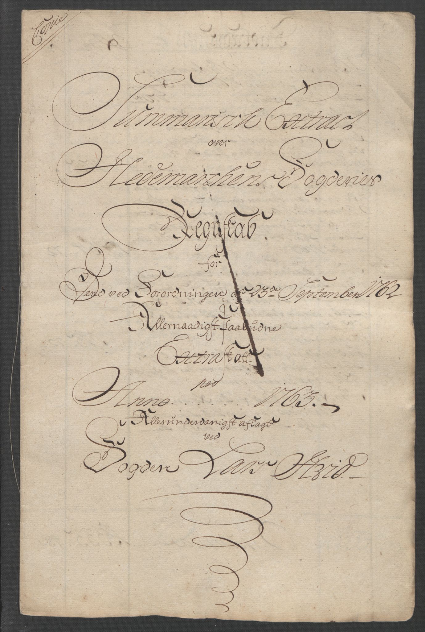 Rentekammeret inntil 1814, Reviderte regnskaper, Fogderegnskap, AV/RA-EA-4092/R16/L1147: Ekstraskatten Hedmark, 1763-1764, p. 7