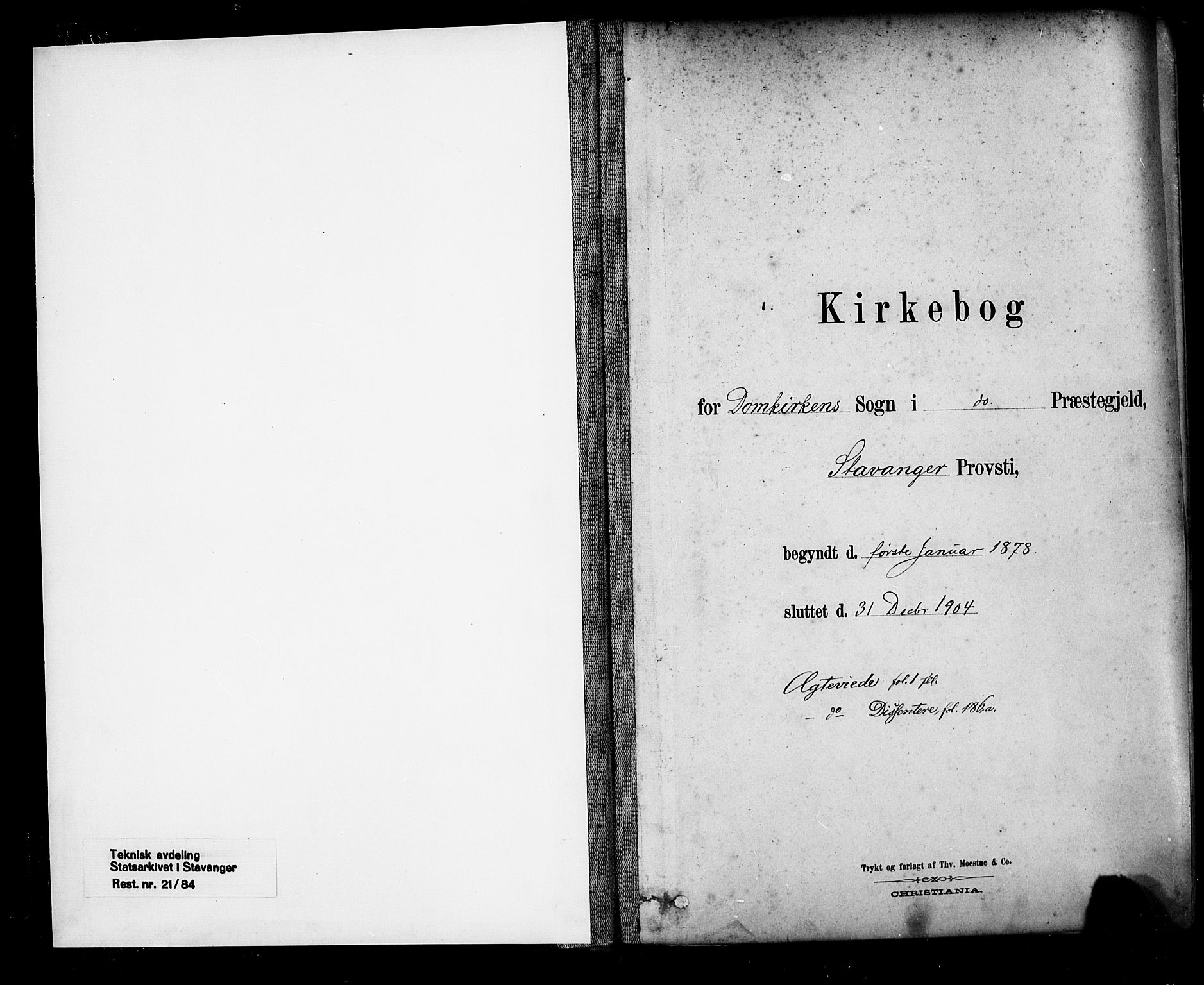 Domkirken sokneprestkontor, SAST/A-101812/001/30/30BA/L0029: Parish register (official) no. A 28, 1878-1904