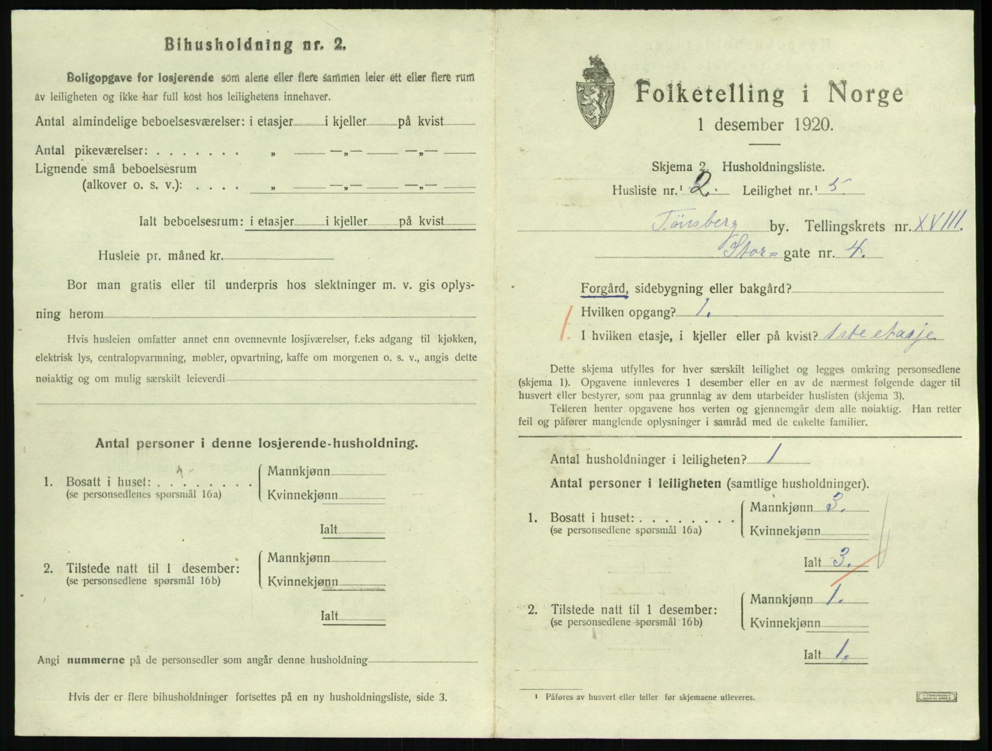 SAKO, 1920 census for Tønsberg, 1920, p. 6857