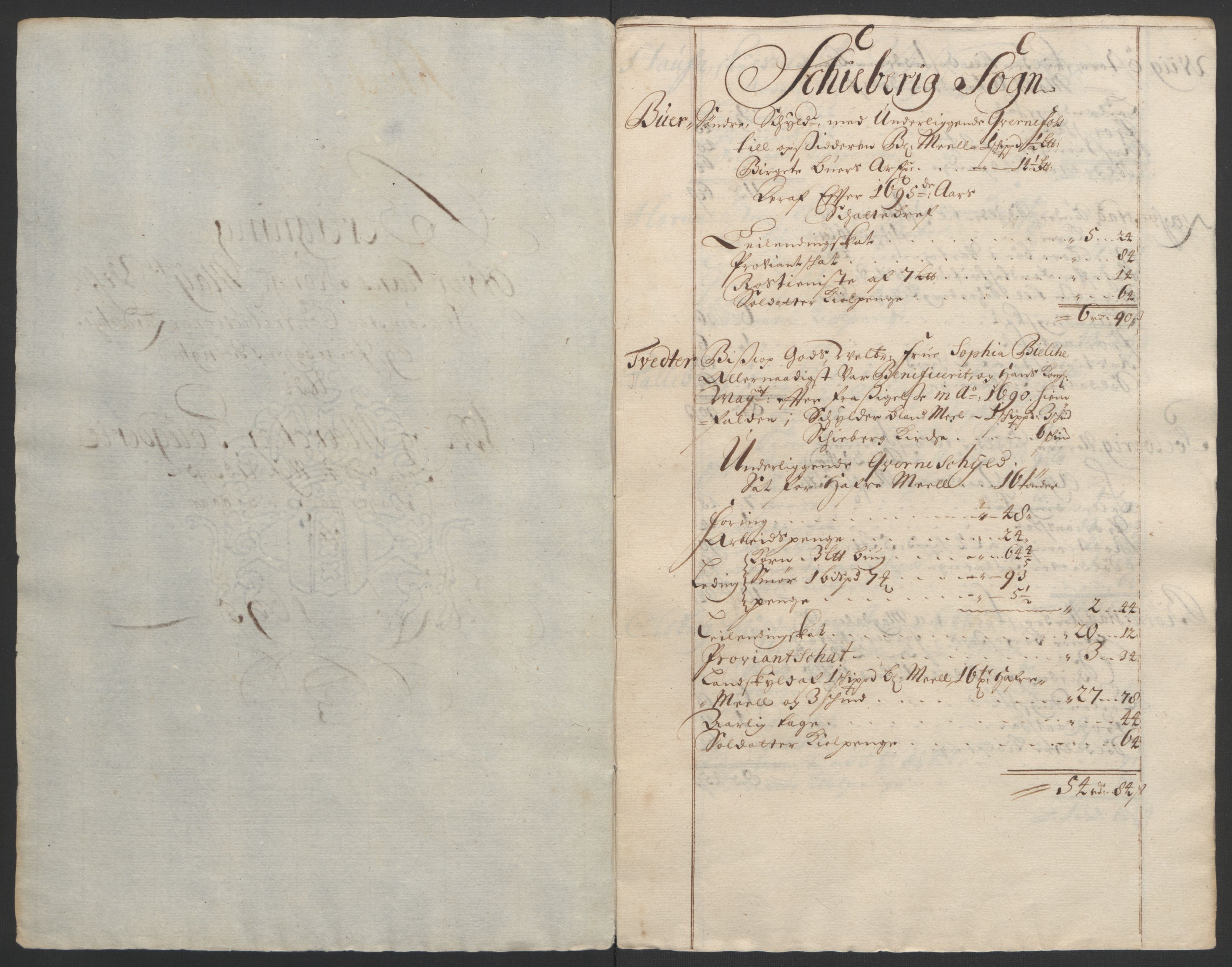 Rentekammeret inntil 1814, Reviderte regnskaper, Fogderegnskap, RA/EA-4092/R01/L0012: Fogderegnskap Idd og Marker, 1694-1695, p. 255
