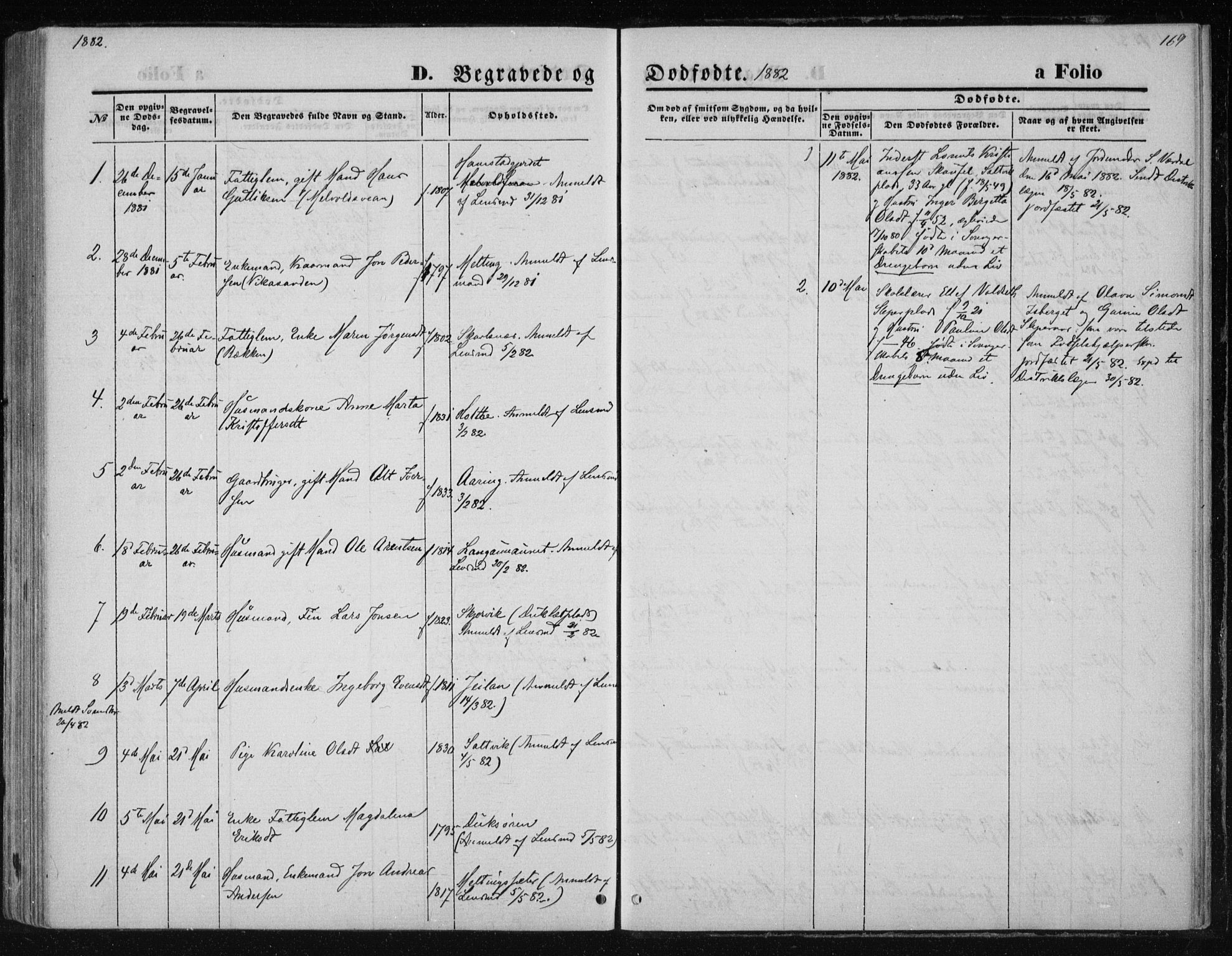 Ministerialprotokoller, klokkerbøker og fødselsregistre - Nord-Trøndelag, AV/SAT-A-1458/733/L0324: Parish register (official) no. 733A03, 1870-1883, p. 169