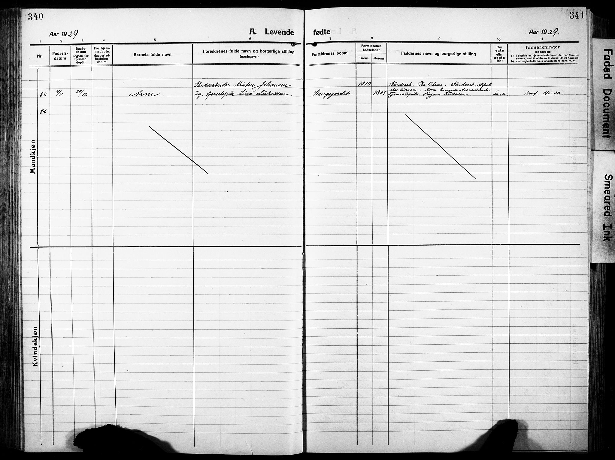 Vang prestekontor, Hedmark, AV/SAH-PREST-008/H/Ha/Hab/L0015: Parish register (copy) no. 15, 1915-1933, p. 340-341