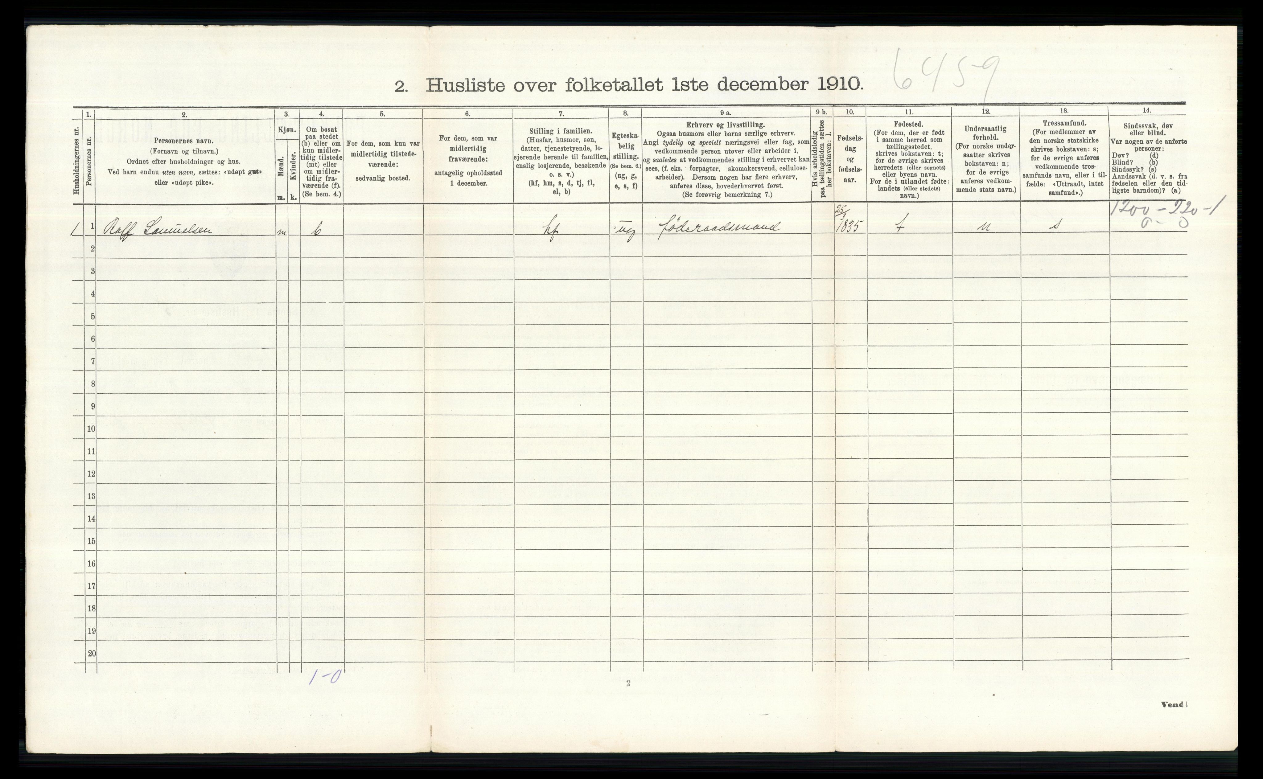 RA, 1910 census for Skjåk, 1910, p. 513