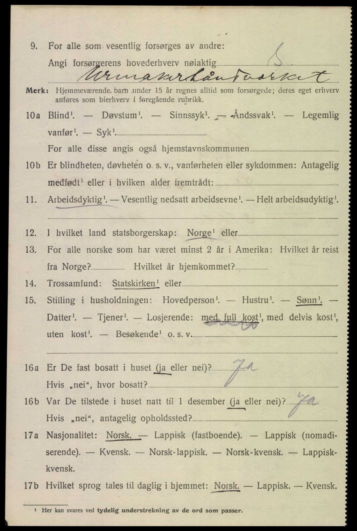 SAT, 1920 census for Bodø, 1920, p. 7936