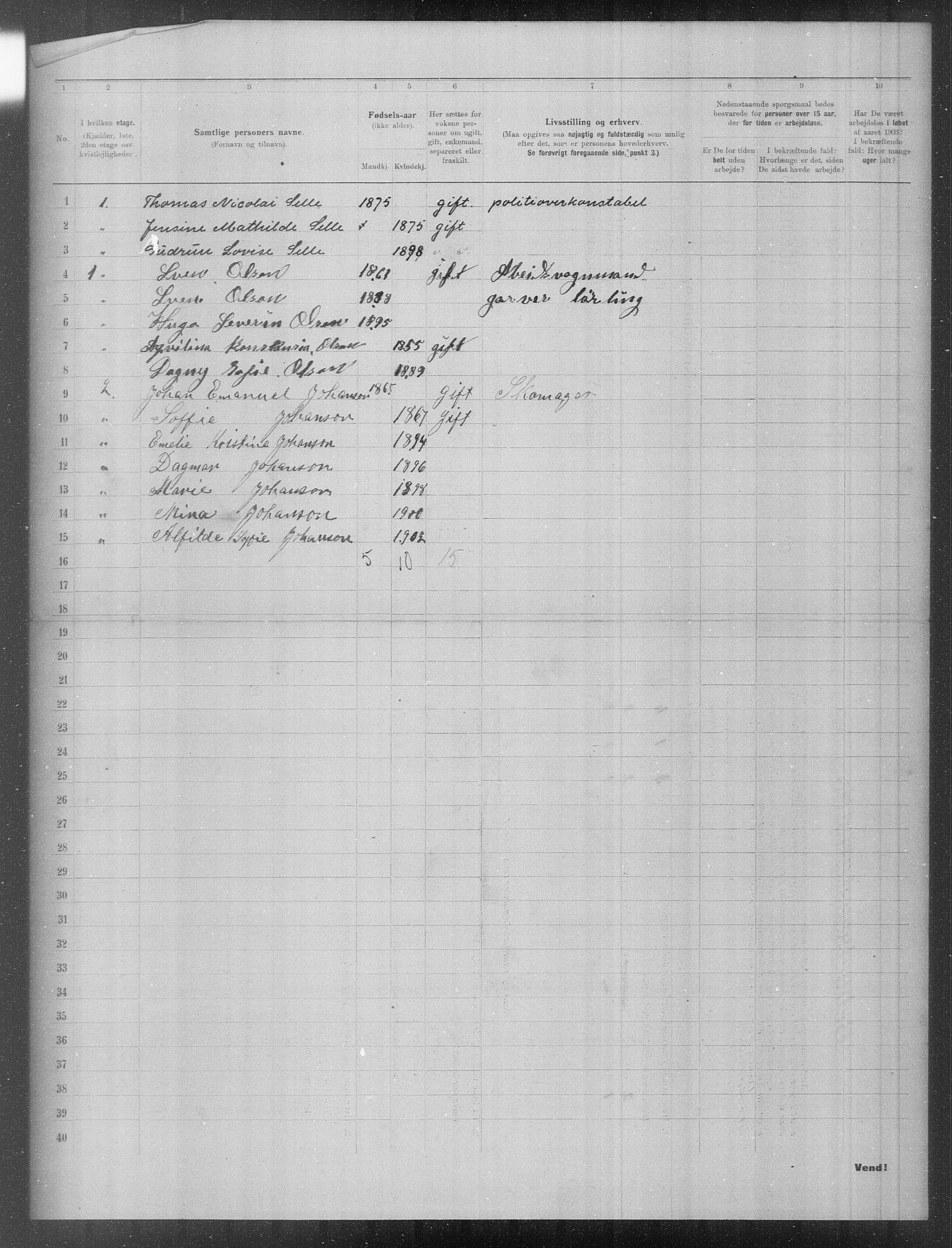 OBA, Municipal Census 1903 for Kristiania, 1903, p. 14720