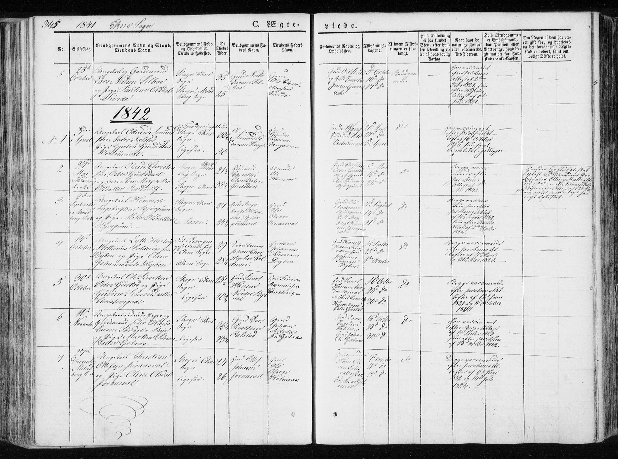 Ministerialprotokoller, klokkerbøker og fødselsregistre - Nord-Trøndelag, SAT/A-1458/717/L0154: Parish register (official) no. 717A06 /2, 1836-1849, p. 345