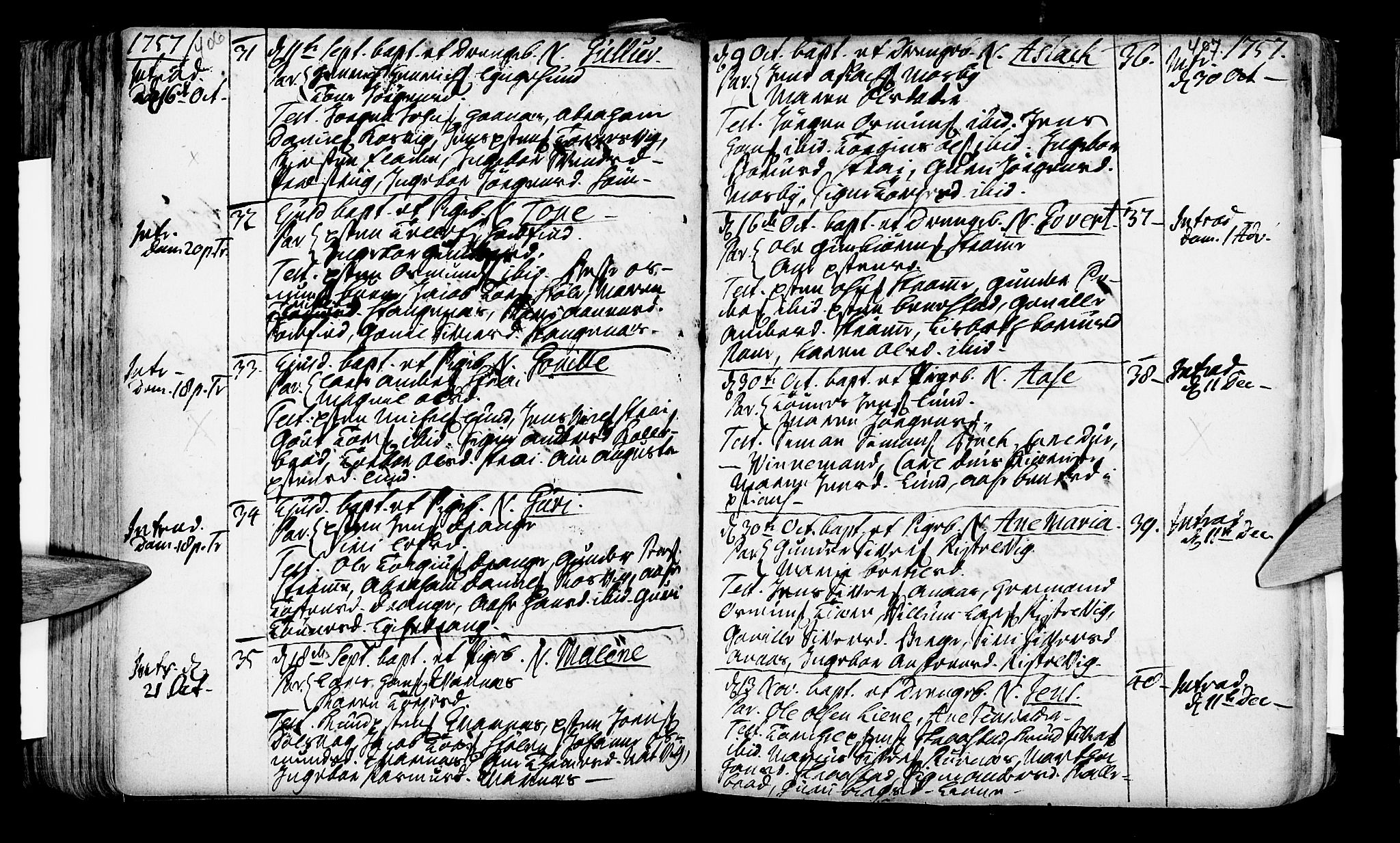 Oddernes sokneprestkontor, SAK/1111-0033/F/Fa/Faa/L0002: Parish register (official) no. A 2, 1719-1764, p. 406-407