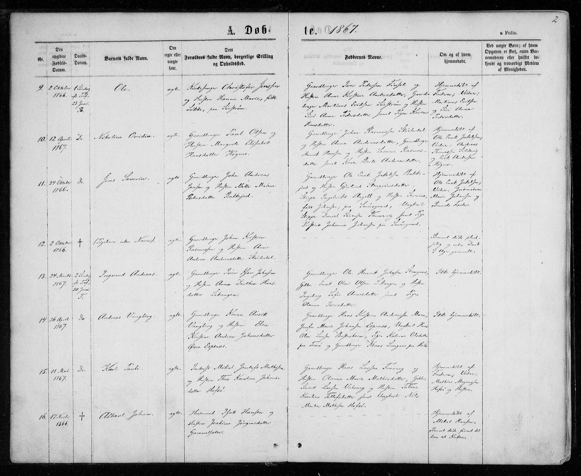 Tranøy sokneprestkontor, SATØ/S-1313/I/Ia/Iaa/L0008kirke: Parish register (official) no. 8, 1867-1877, p. 2