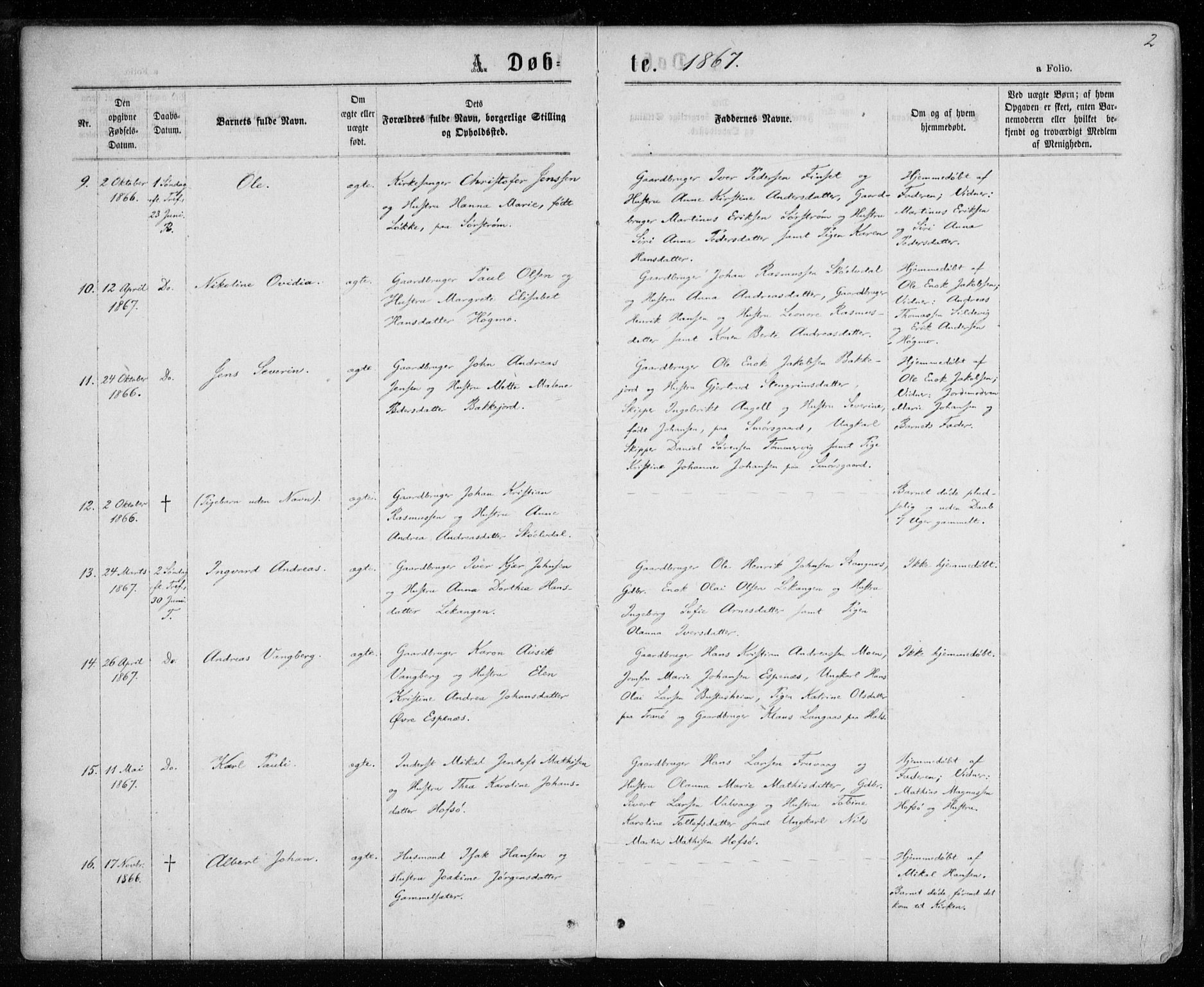 Tranøy sokneprestkontor, AV/SATØ-S-1313/I/Ia/Iaa/L0008kirke: Parish register (official) no. 8, 1867-1877, p. 2