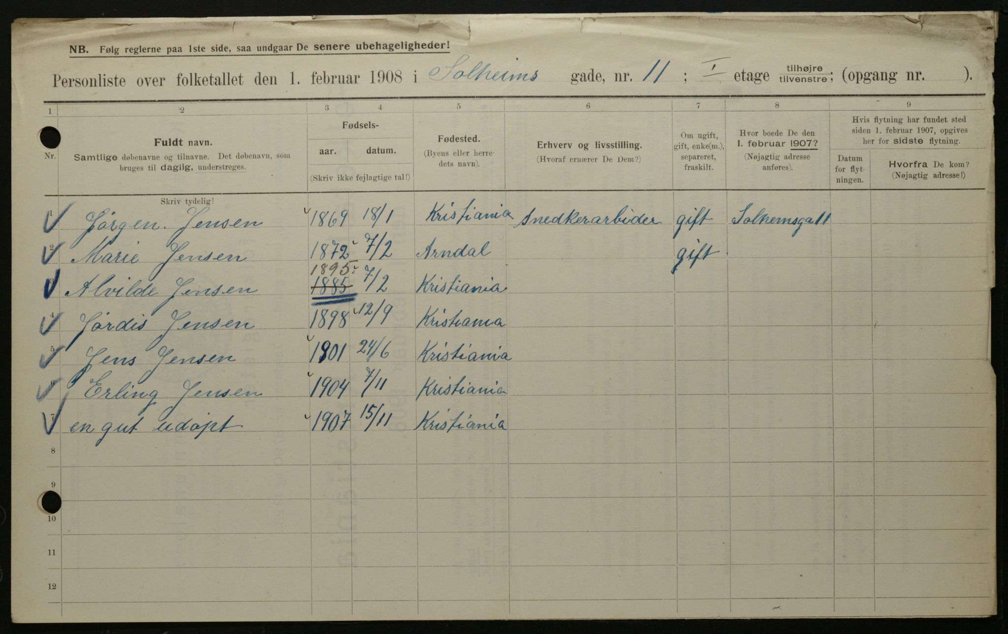 OBA, Municipal Census 1908 for Kristiania, 1908, p. 89762