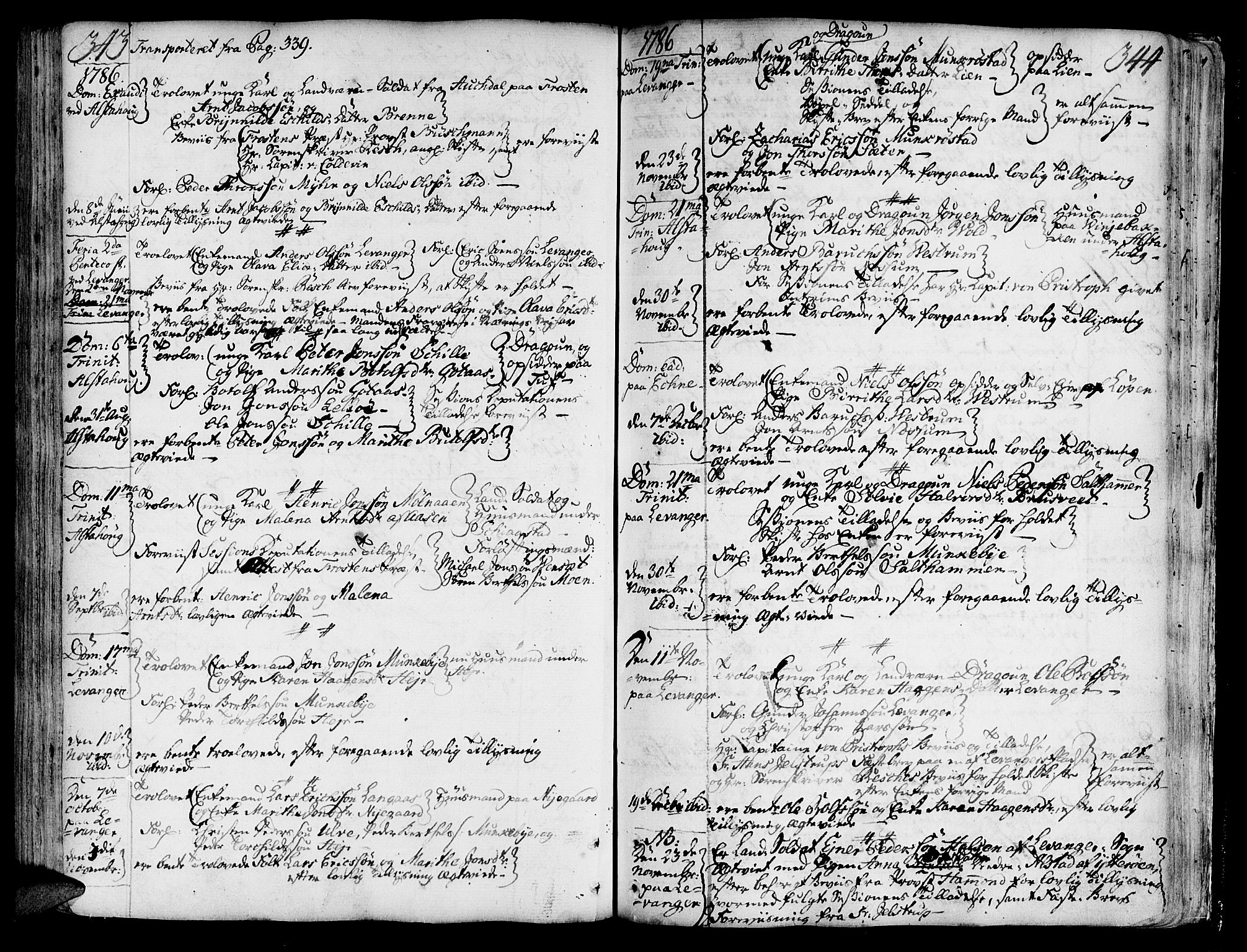 Ministerialprotokoller, klokkerbøker og fødselsregistre - Nord-Trøndelag, SAT/A-1458/717/L0141: Parish register (official) no. 717A01, 1747-1803, p. 343-344