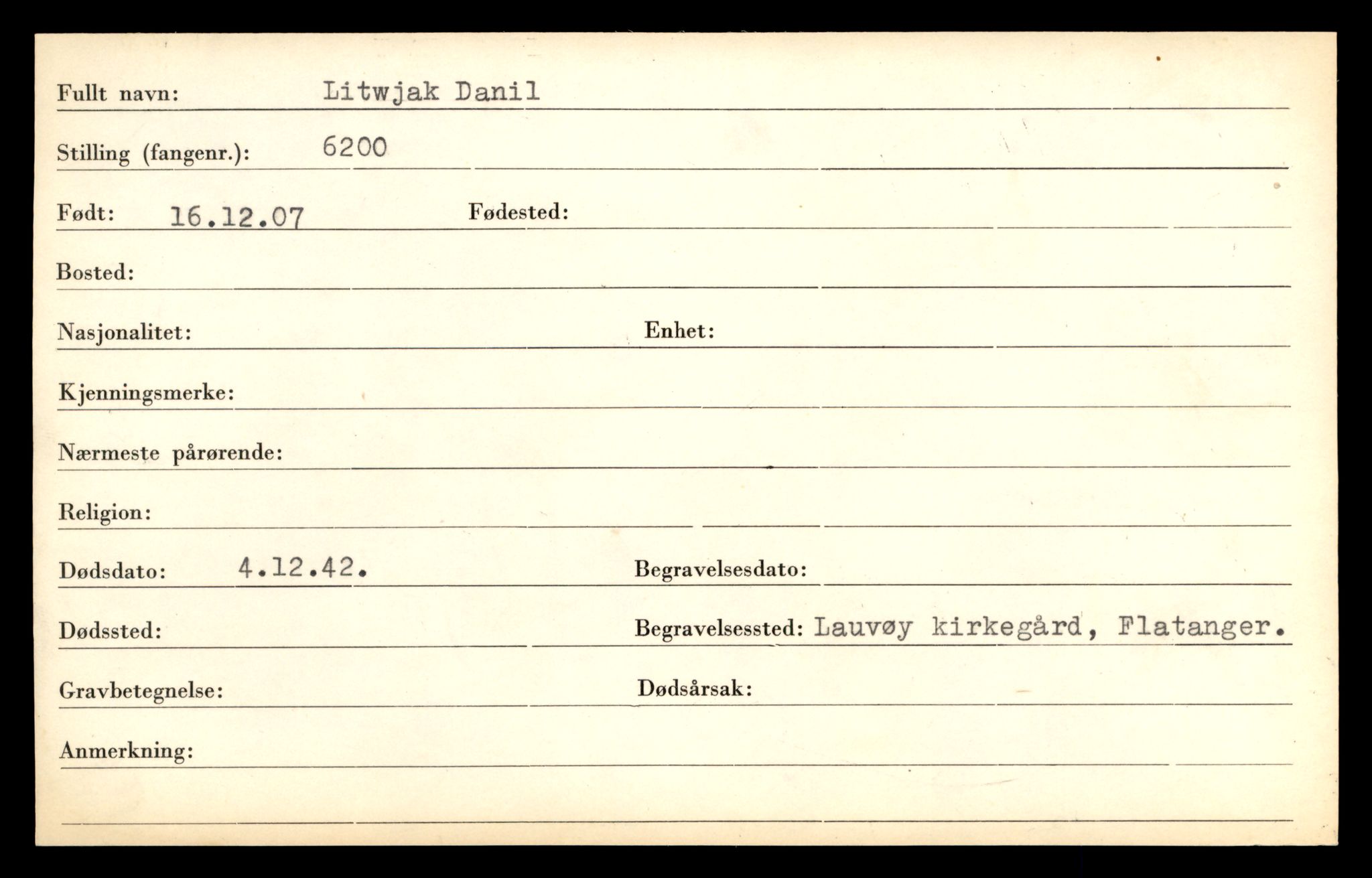 Distriktskontoret for krigsgraver, AV/SAT-A-5030/E/L0005: Kasett/kartotek over falne Britiske og tyske solater, samt andre nasjoners krigsgraver, 1945, p. 515