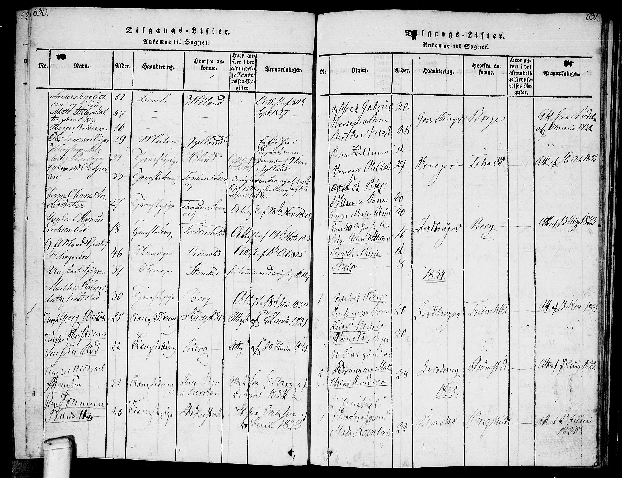 Hvaler prestekontor Kirkebøker, SAO/A-2001/F/Fa/L0005: Parish register (official) no. I 5, 1816-1845, p. 630-631