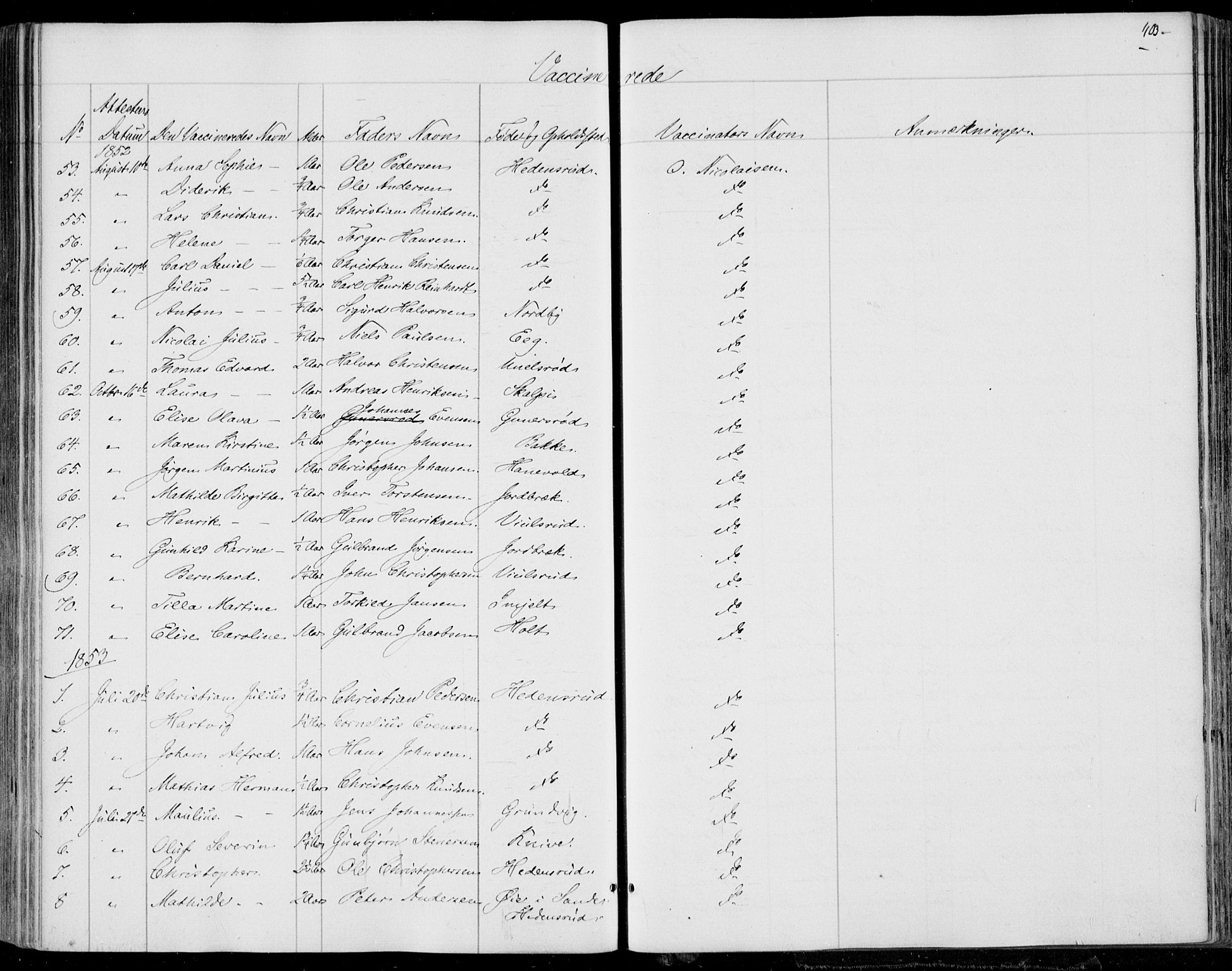 Skoger kirkebøker, SAKO/A-59/F/Fa/L0003: Parish register (official) no. I 3, 1842-1861, p. 403