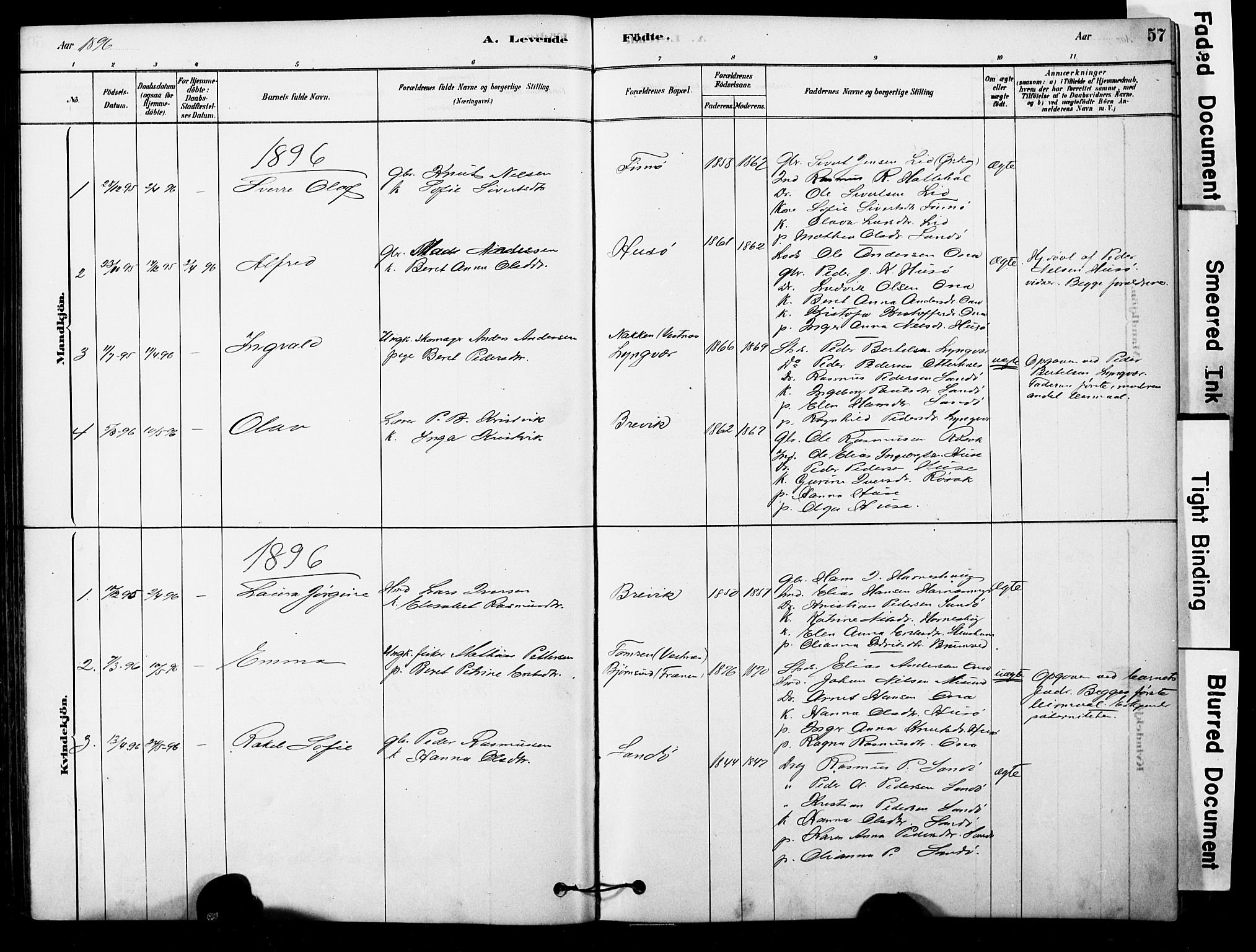 Ministerialprotokoller, klokkerbøker og fødselsregistre - Møre og Romsdal, AV/SAT-A-1454/561/L0729: Parish register (official) no. 561A03, 1878-1900, p. 57