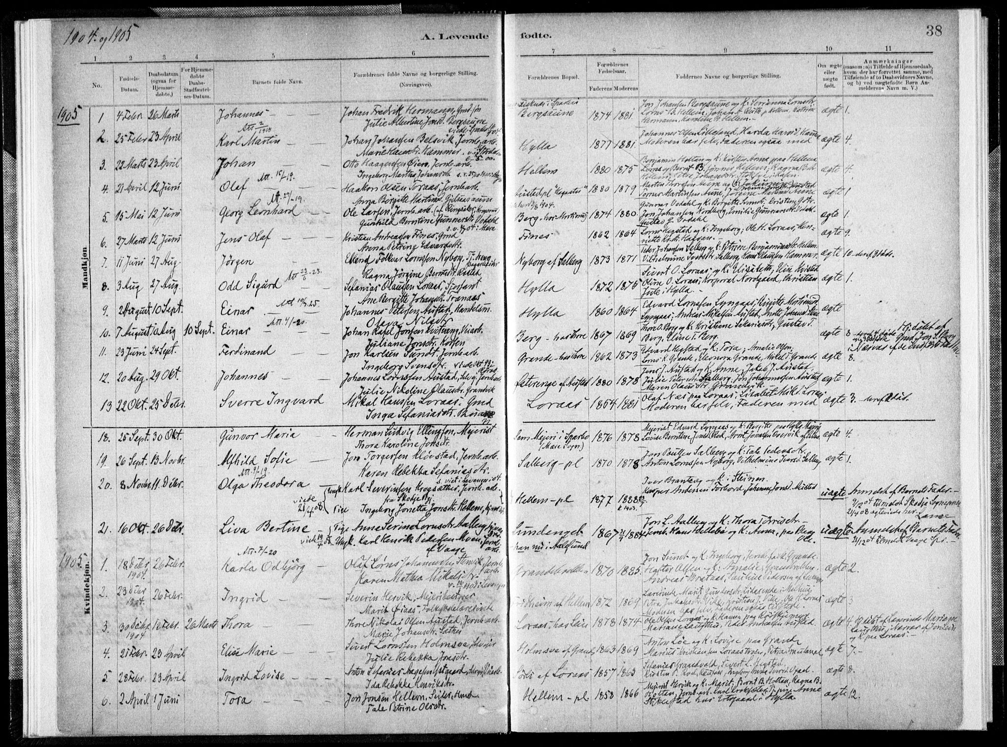 Ministerialprotokoller, klokkerbøker og fødselsregistre - Nord-Trøndelag, SAT/A-1458/731/L0309: Parish register (official) no. 731A01, 1879-1918, p. 38