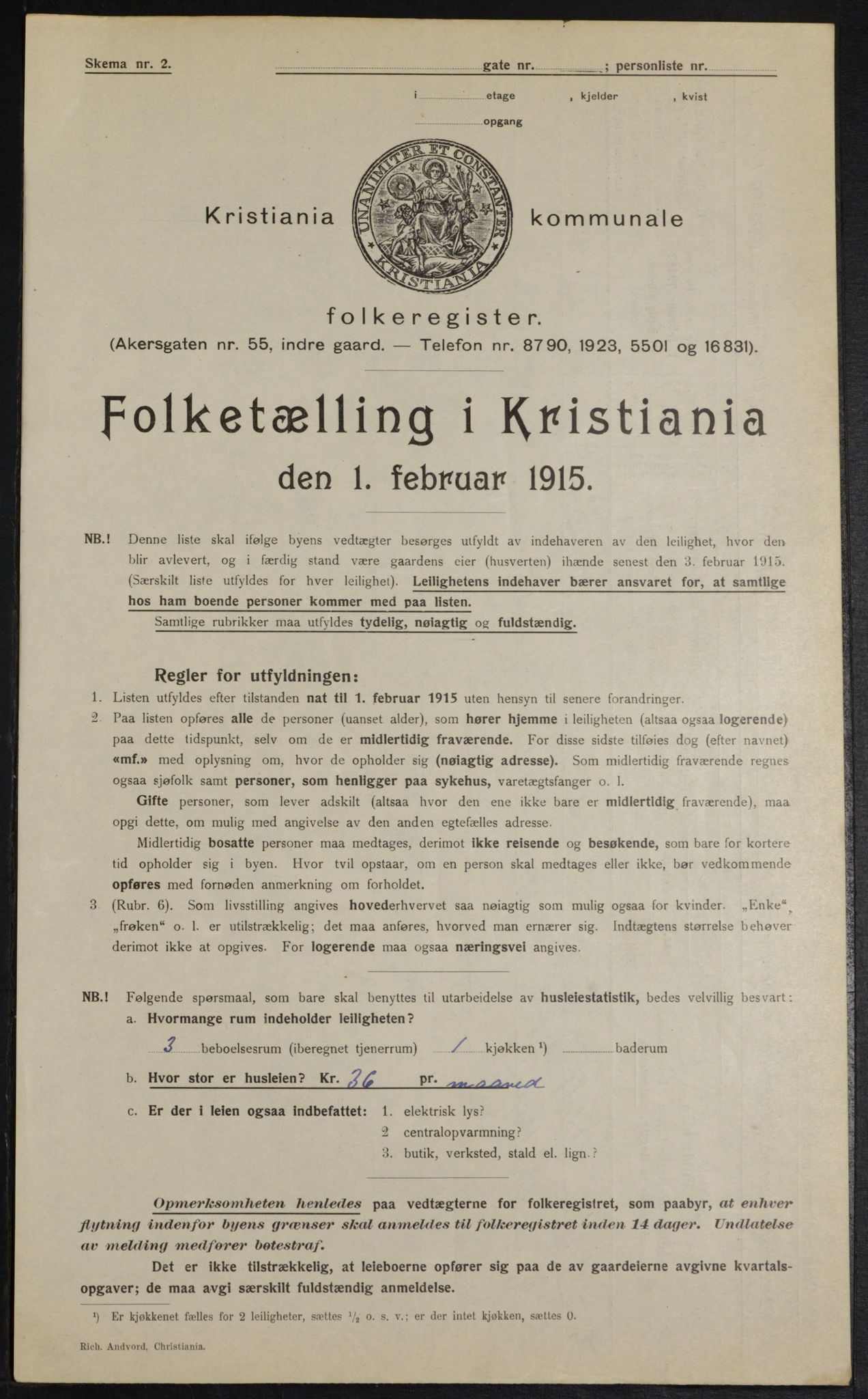 OBA, Municipal Census 1915 for Kristiania, 1915, p. 18529