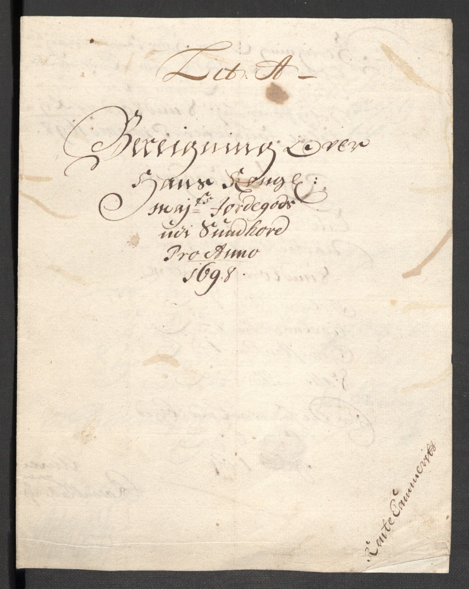 Rentekammeret inntil 1814, Reviderte regnskaper, Fogderegnskap, RA/EA-4092/R48/L2977: Fogderegnskap Sunnhordland og Hardanger, 1697-1698, p. 241