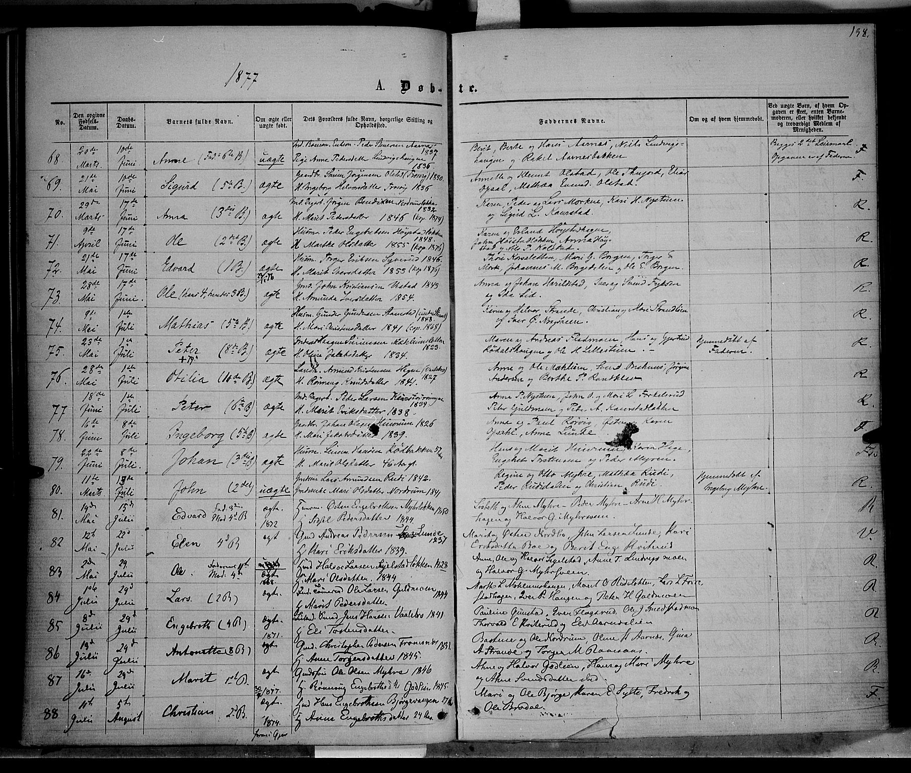 Ringebu prestekontor, AV/SAH-PREST-082/H/Ha/Haa/L0007: Parish register (official) no. 7, 1860-1877, p. 138