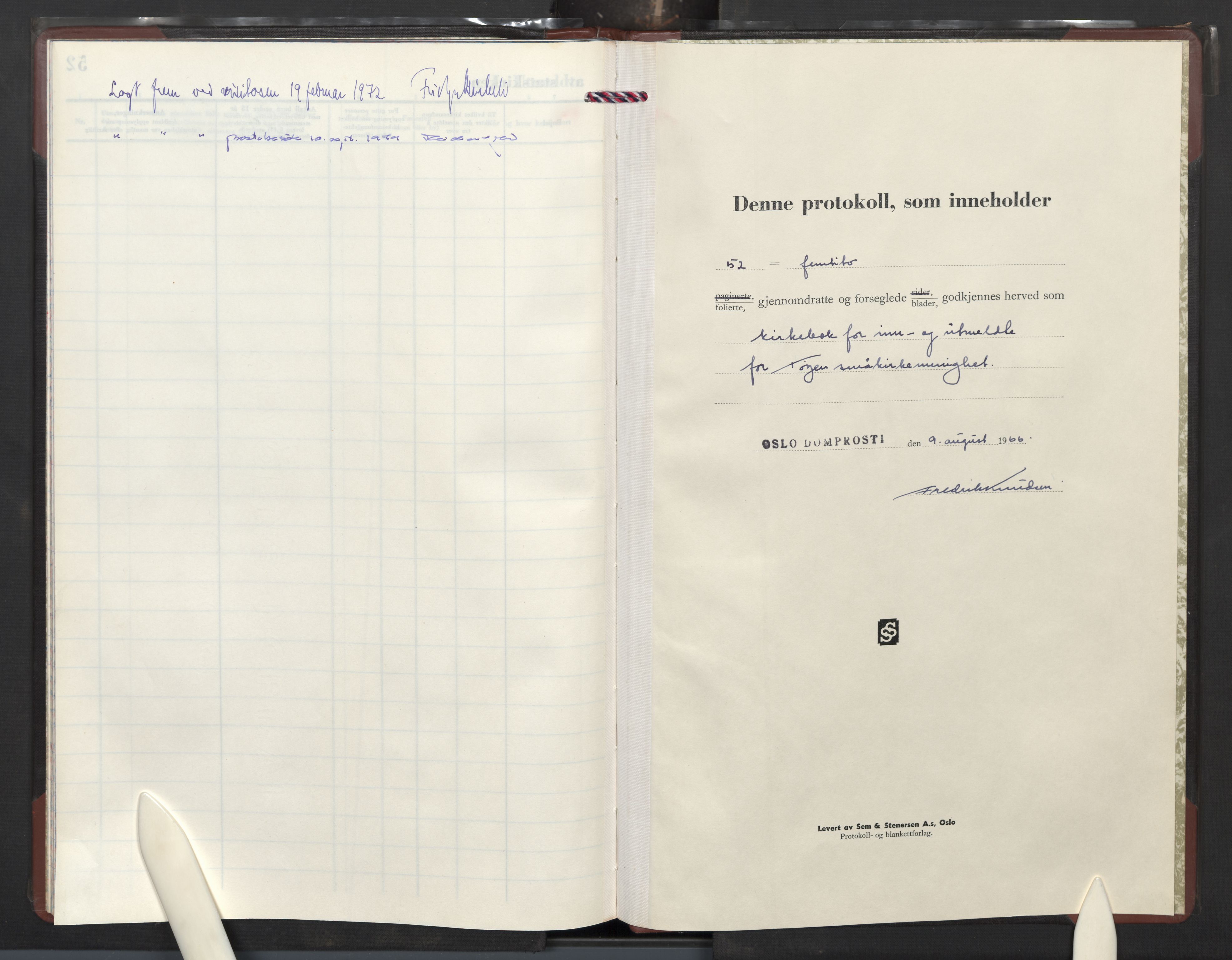Tøyen prestekontor Kirkebøker, SAO/A-10167a/F/Fa/L0011: Parish register (official) no. I 11, 1966-1984