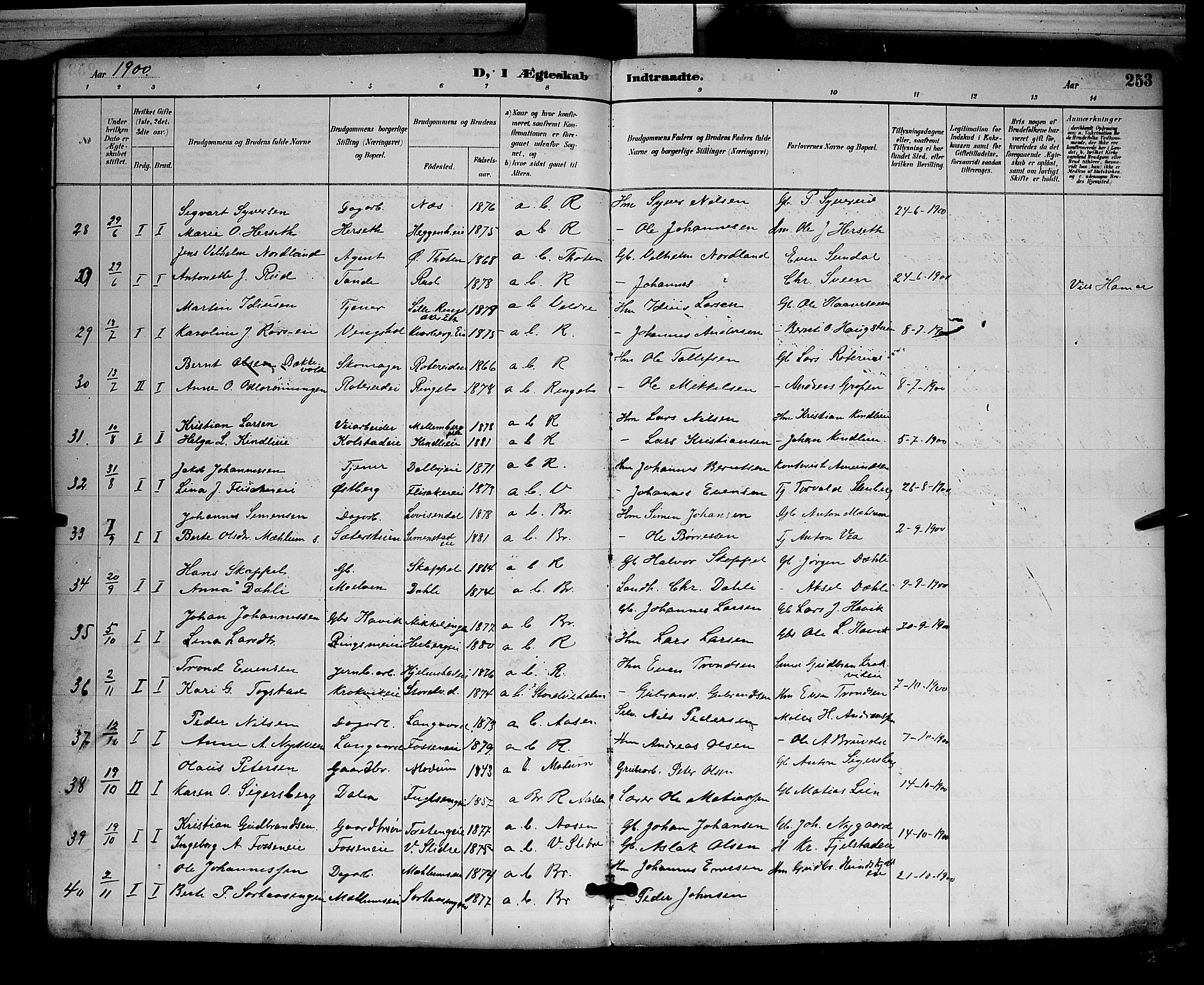 Ringsaker prestekontor, AV/SAH-PREST-014/L/La/L0012: Parish register (copy) no. 12, 1891-1902, p. 253