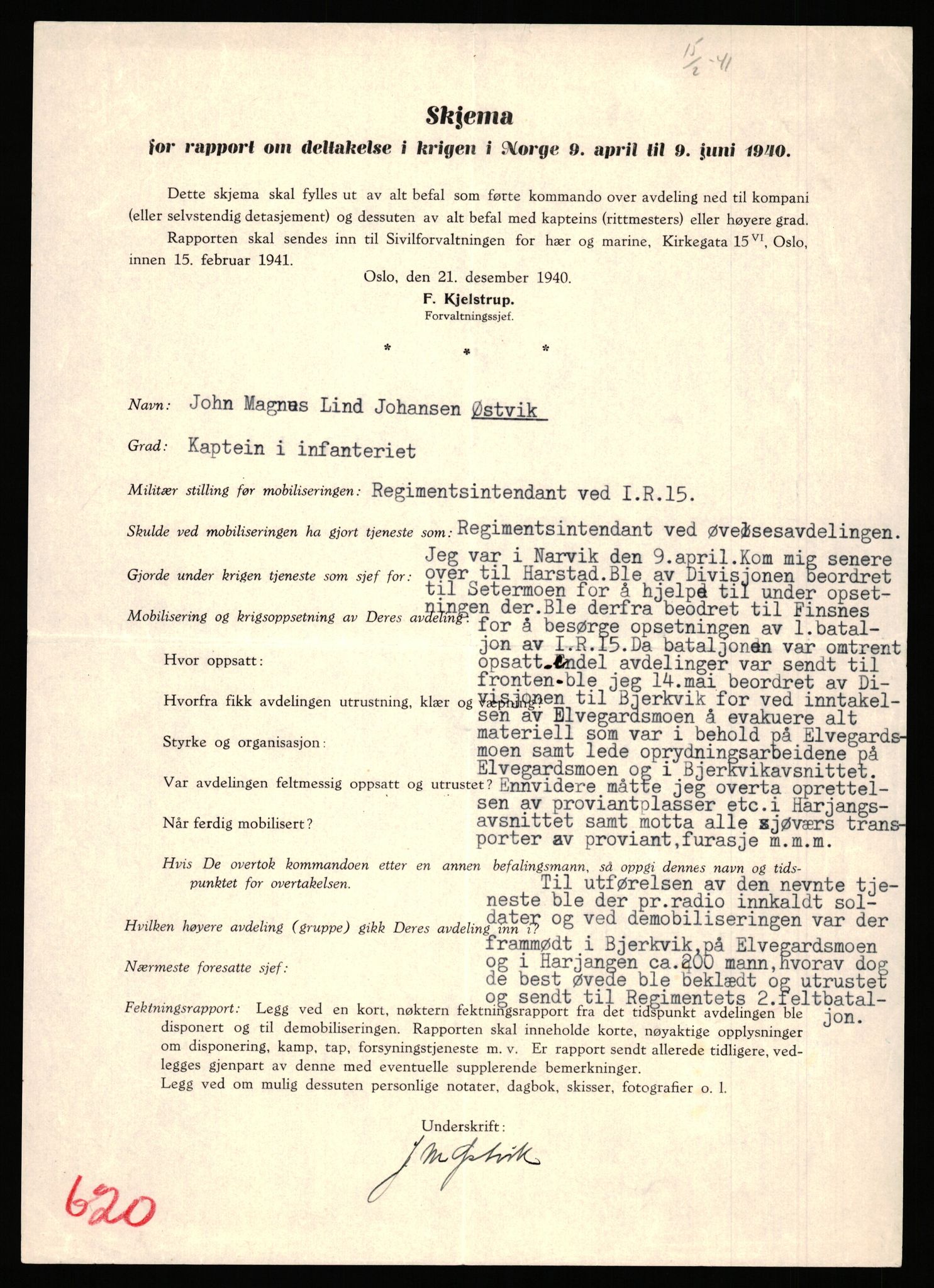 Forsvaret, Forsvarets krigshistoriske avdeling, AV/RA-RAFA-2017/Y/Yb/L0141: II-C-11-620  -  6. Divisjon: IR 15, 1940-1948, p. 211