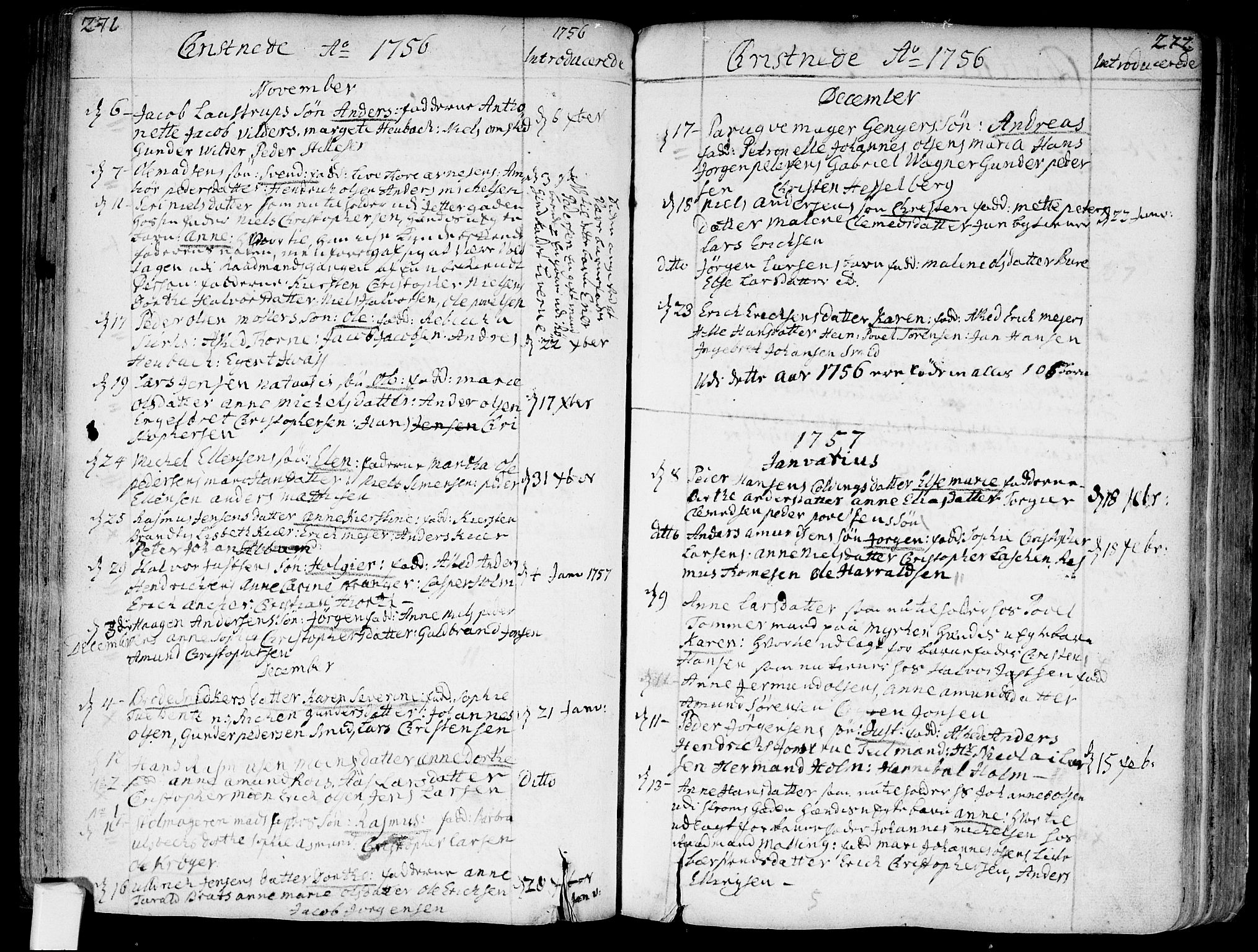 Bragernes kirkebøker, SAKO/A-6/F/Fa/L0004: Parish register (official) no. I 4, 1734-1759, p. 271-272