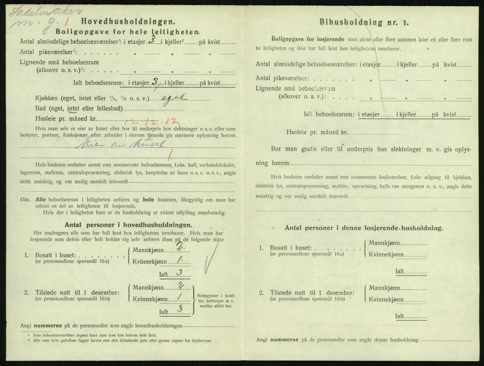 SAH, 1920 census for Lillehammer, 1920, p. 2751