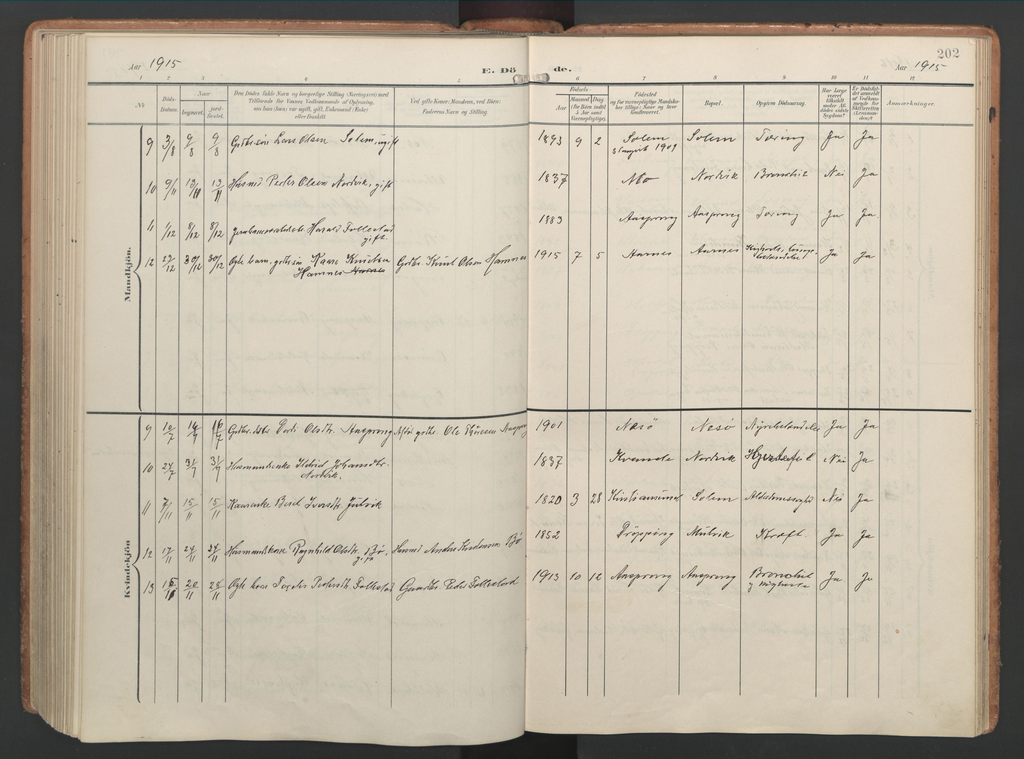 Ministerialprotokoller, klokkerbøker og fødselsregistre - Møre og Romsdal, AV/SAT-A-1454/592/L1030: Parish register (official) no. 592A08, 1901-1925, p. 202