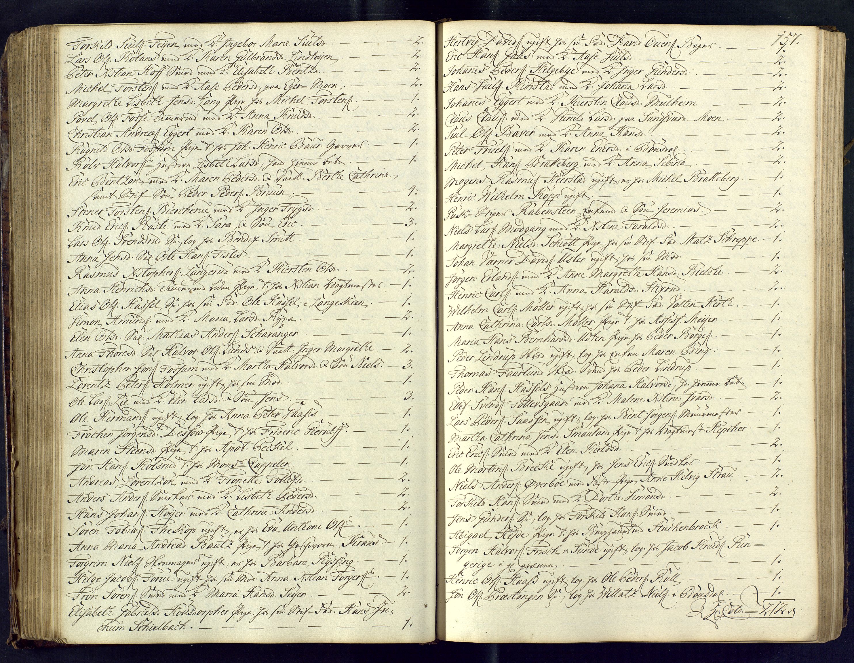 Kongsberg kirkebøker, AV/SAKO-A-22/M/Ma/L0004: Communicants register no. 4, 1750-1755, p. 157