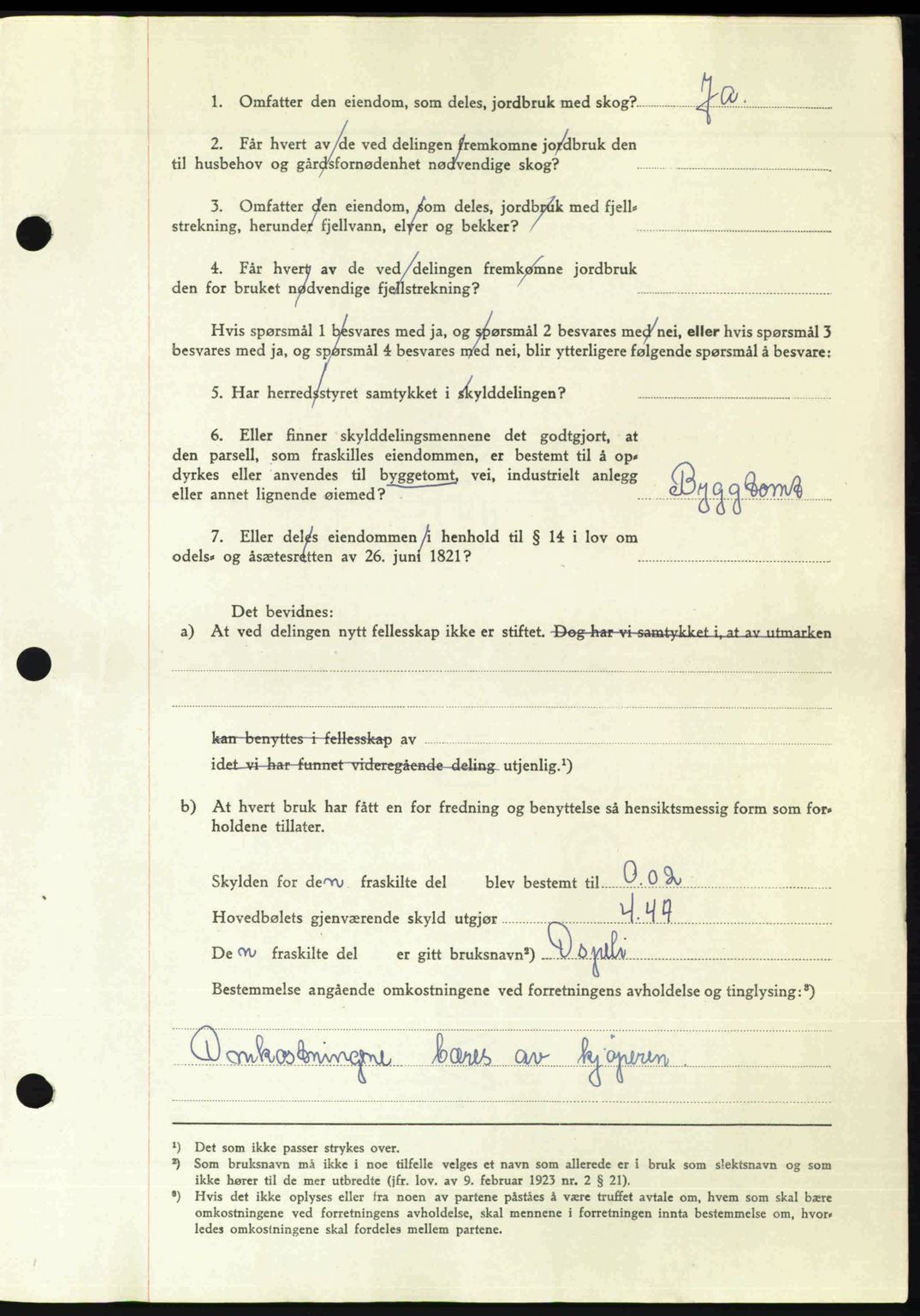 Nedenes sorenskriveri, AV/SAK-1221-0006/G/Gb/Gba/L0056: Mortgage book no. A8, 1946-1947, Diary no: : 1079/1946