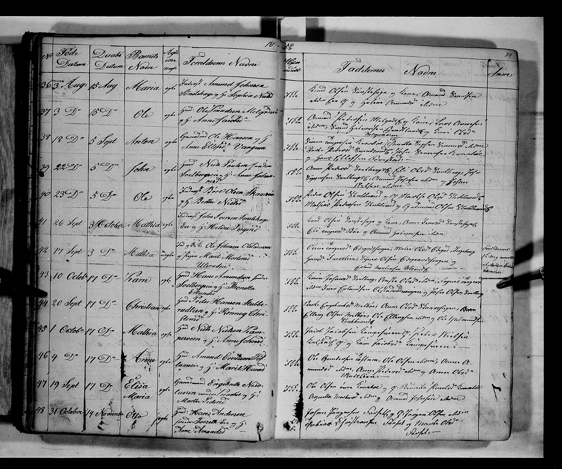 Gausdal prestekontor, SAH/PREST-090/H/Ha/Hab/L0005: Parish register (copy) no. 5, 1846-1867, p. 29