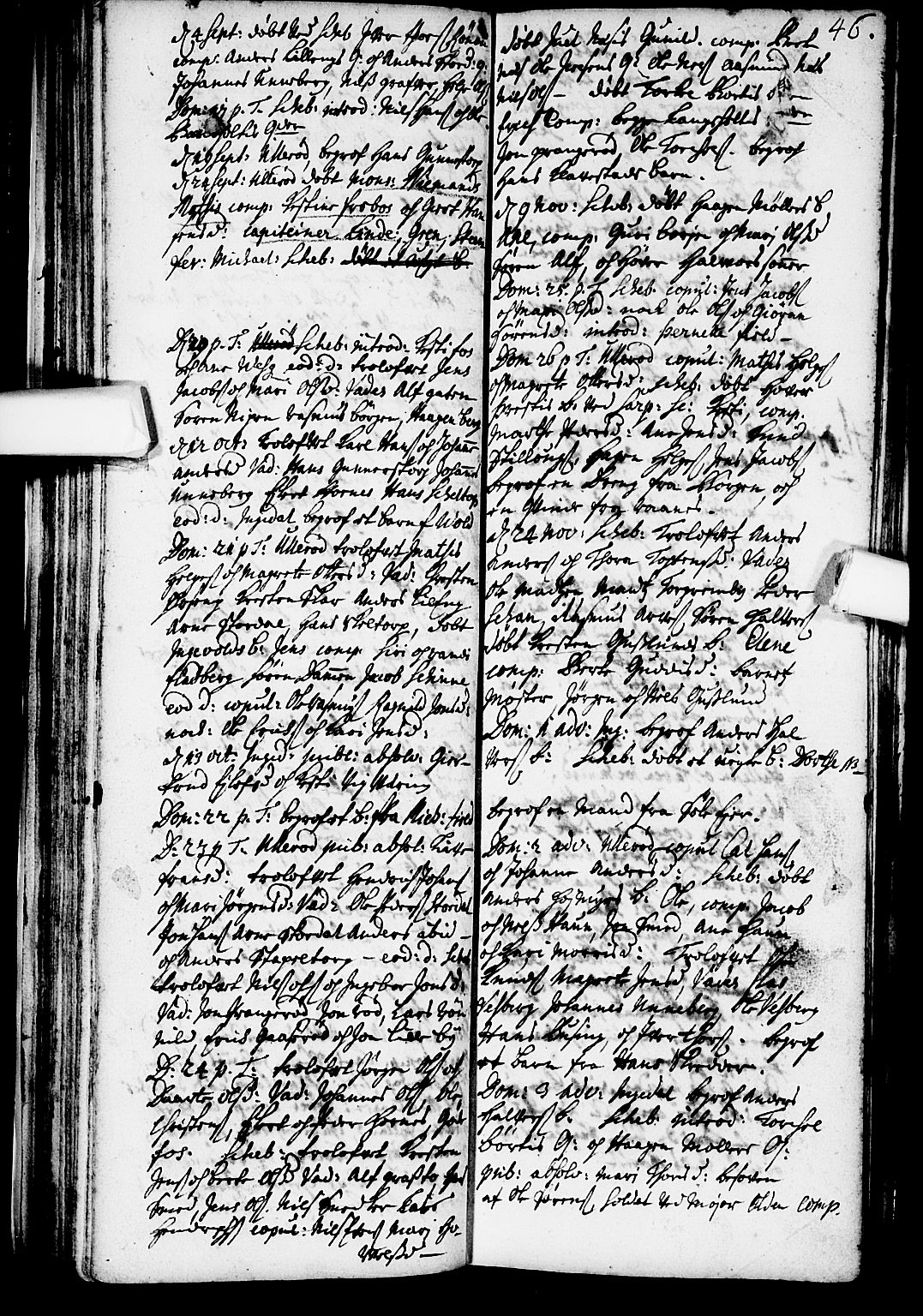 Skjeberg prestekontor Kirkebøker, SAO/A-10923/F/Fa/L0001: Parish register (official) no. I 1, 1702-1725, p. 46