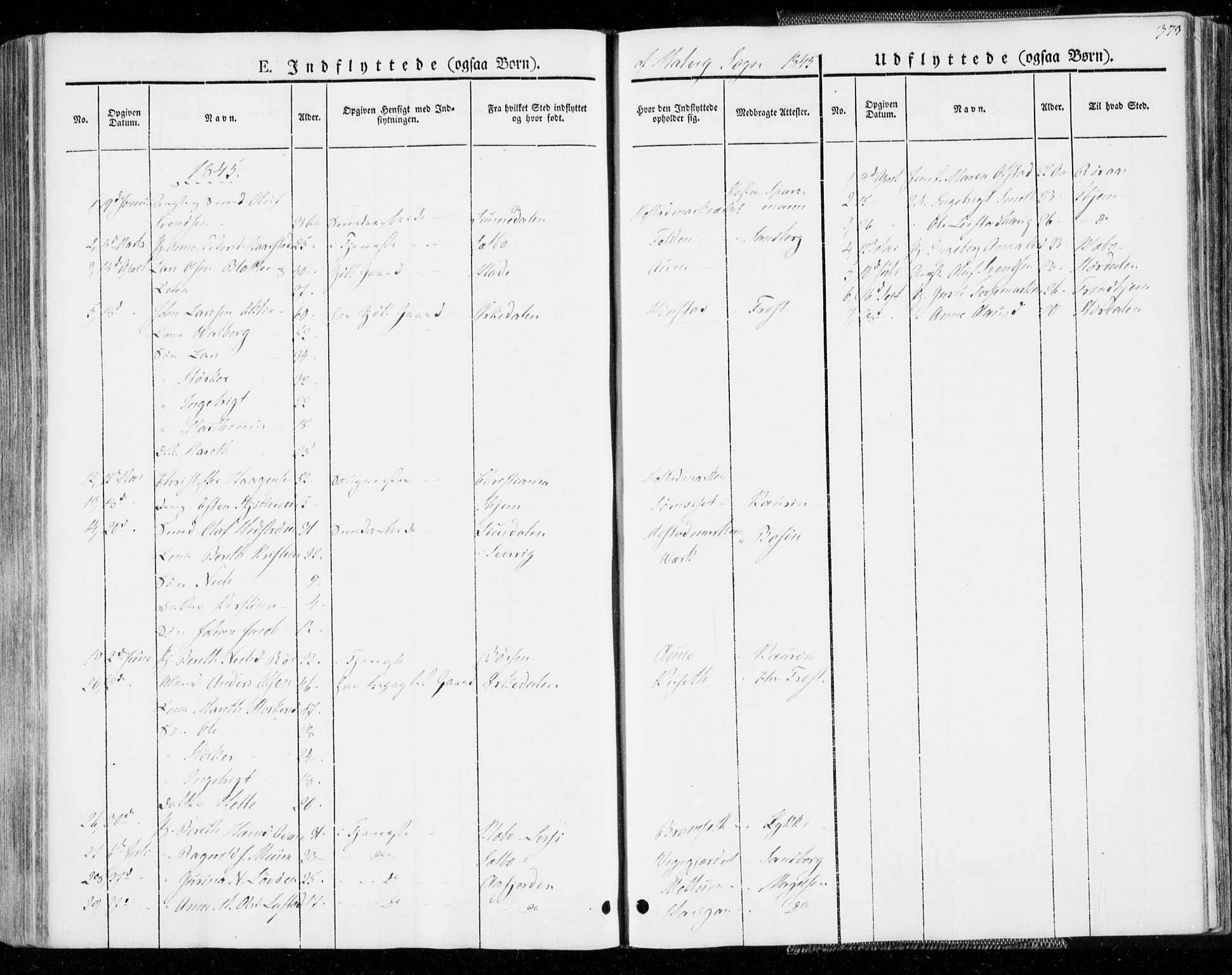 Ministerialprotokoller, klokkerbøker og fødselsregistre - Sør-Trøndelag, SAT/A-1456/606/L0290: Parish register (official) no. 606A05, 1841-1847, p. 373