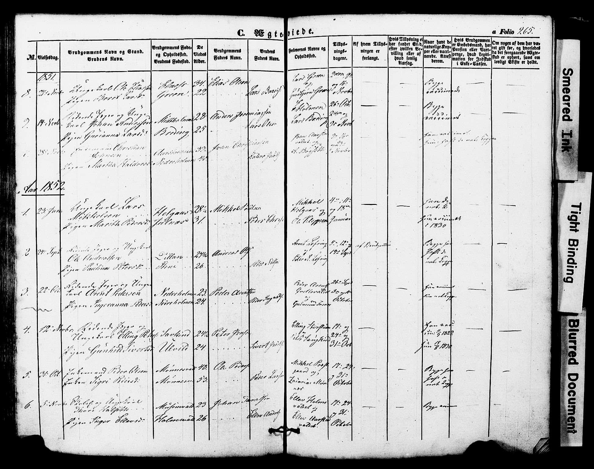 Ministerialprotokoller, klokkerbøker og fødselsregistre - Nord-Trøndelag, SAT/A-1458/724/L0268: Parish register (copy) no. 724C04, 1846-1878, p. 265