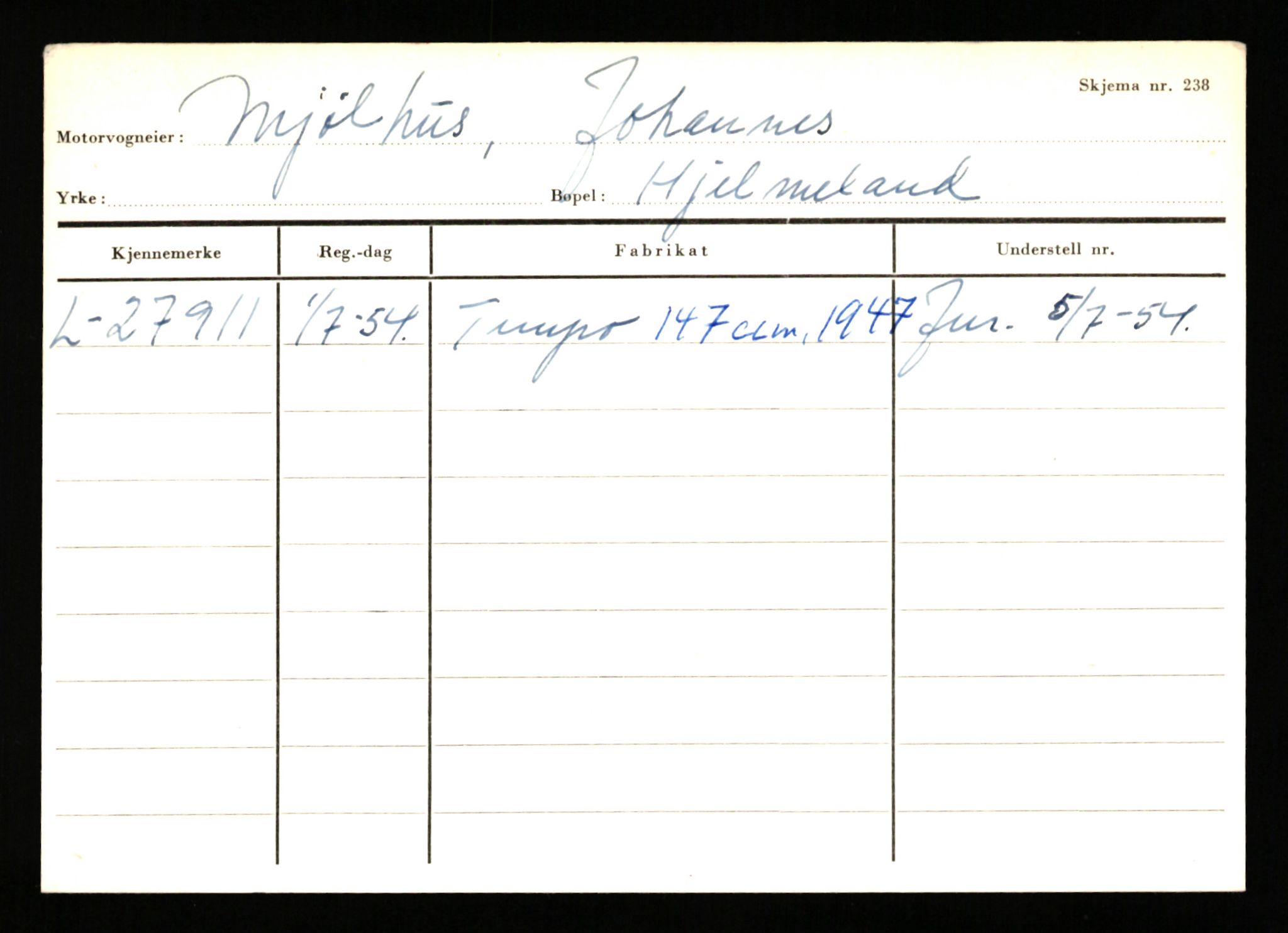 Stavanger trafikkstasjon, AV/SAST-A-101942/0/H/L0025: Meling - Mygland, 1930-1971, p. 1145