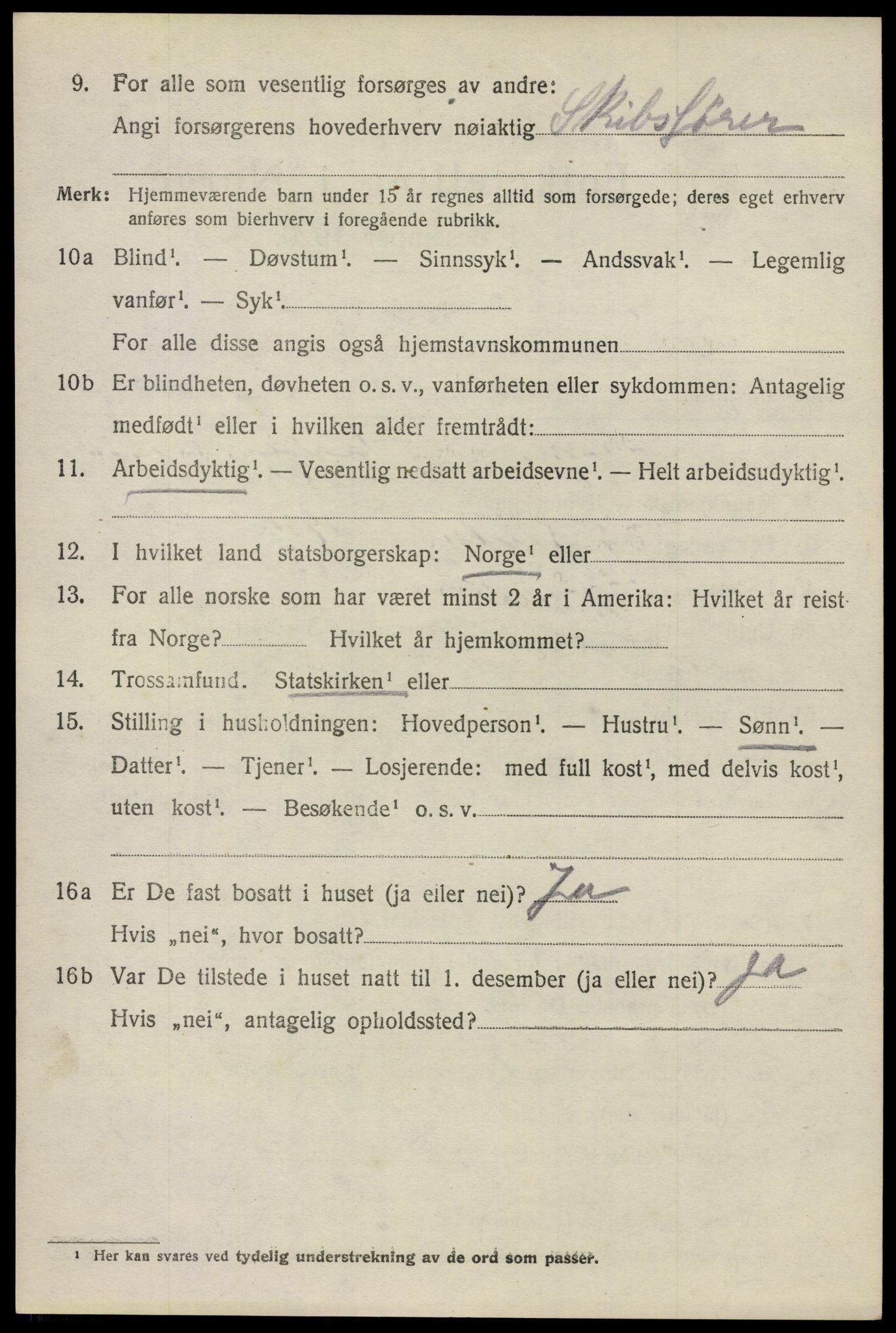 SAO, 1920 census for Glemmen, 1920, p. 10022