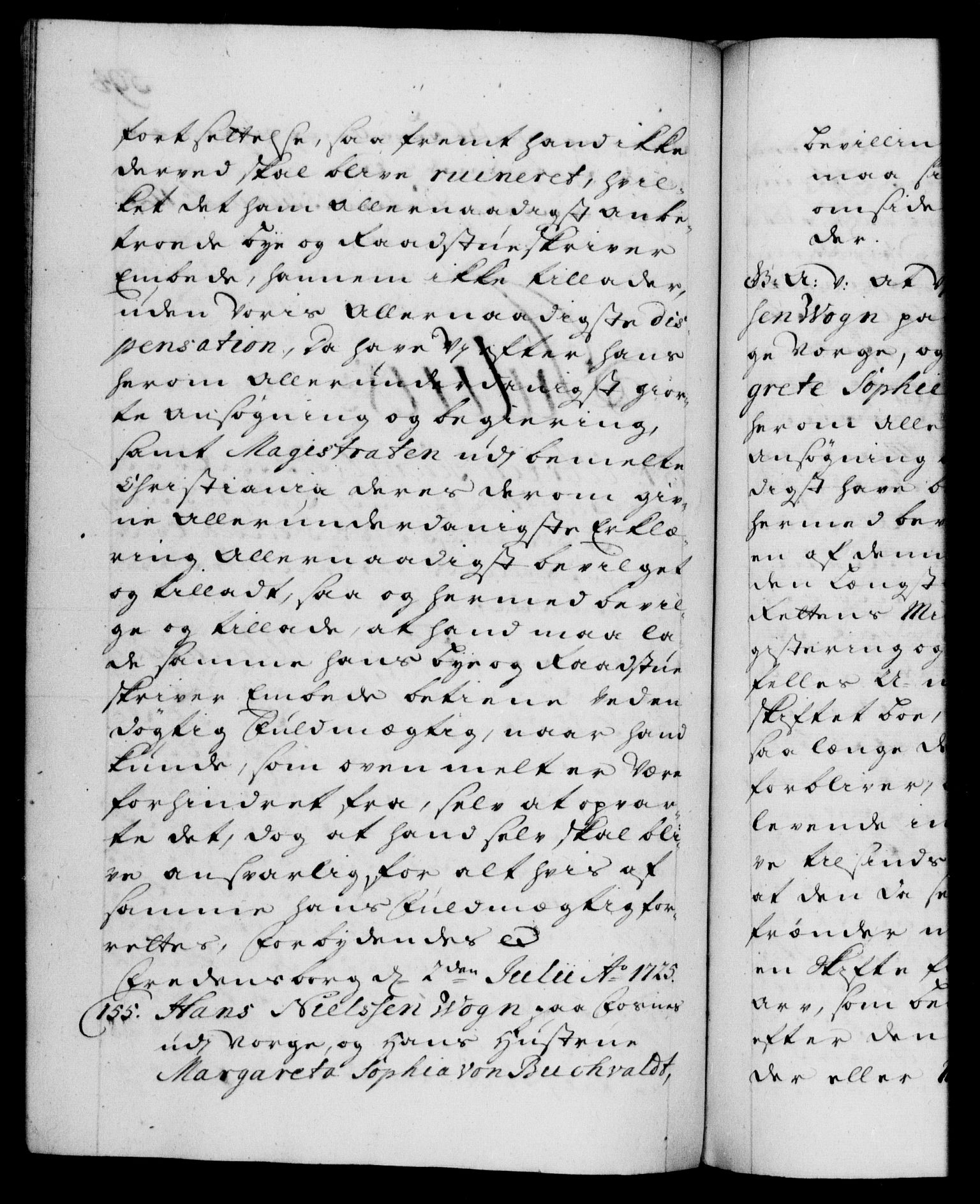 Danske Kanselli 1572-1799, AV/RA-EA-3023/F/Fc/Fca/Fcaa/L0024: Norske registre, 1723-1725, p. 594b