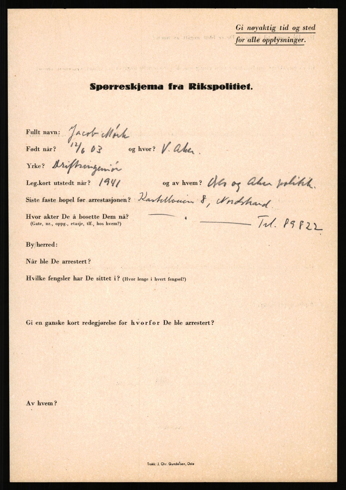 Rikspolitisjefen, AV/RA-S-1560/L/L0012: Mogensen, Øivind - Noraas, Lars, 1940-1945, p. 324