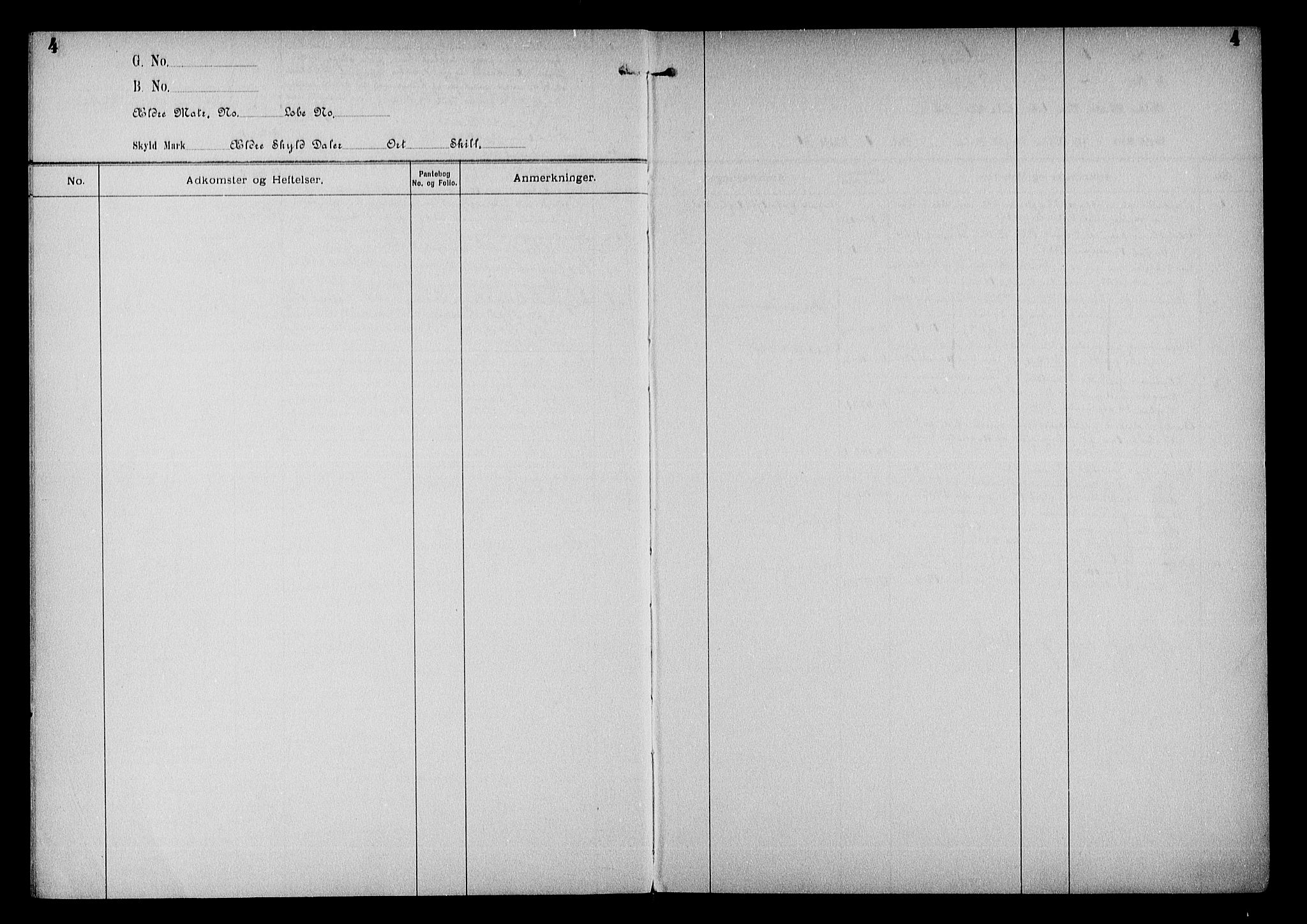 Nedenes sorenskriveri, AV/SAK-1221-0006/G/Ga/Gaa/L0012: Mortgage register no. 12, 1800-1955, p. 4