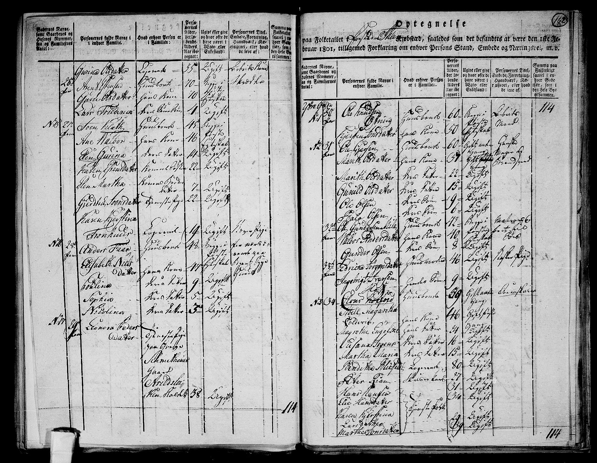 RA, 1801 census for 1601 Trondheim, 1801, p. 161b-162a