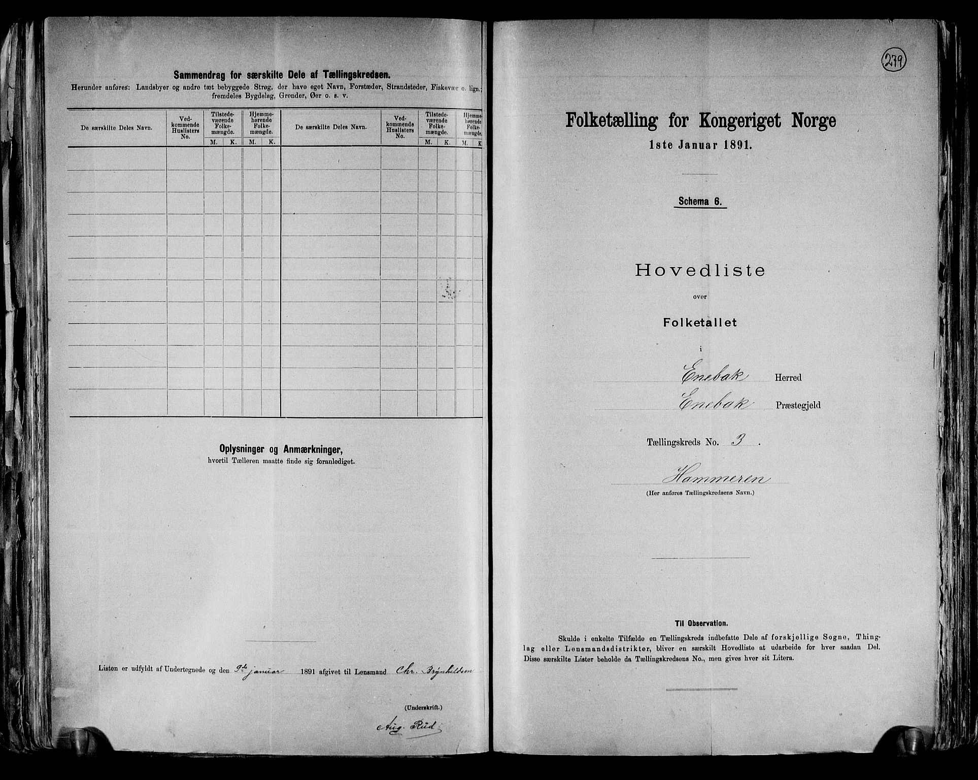 RA, 1891 census for 0229 Enebakk, 1891, p. 12