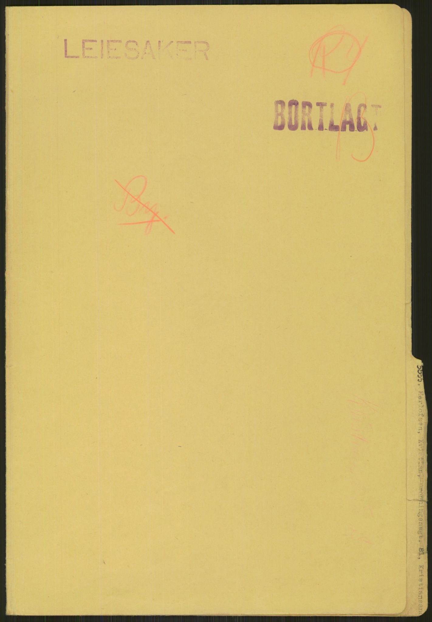 Justisdepartementet, Oppgjørsavdelingen, AV/RA-S-1056/I/Ia/L0531: Kristiansand, nr. 4400-5855, 1940-1950