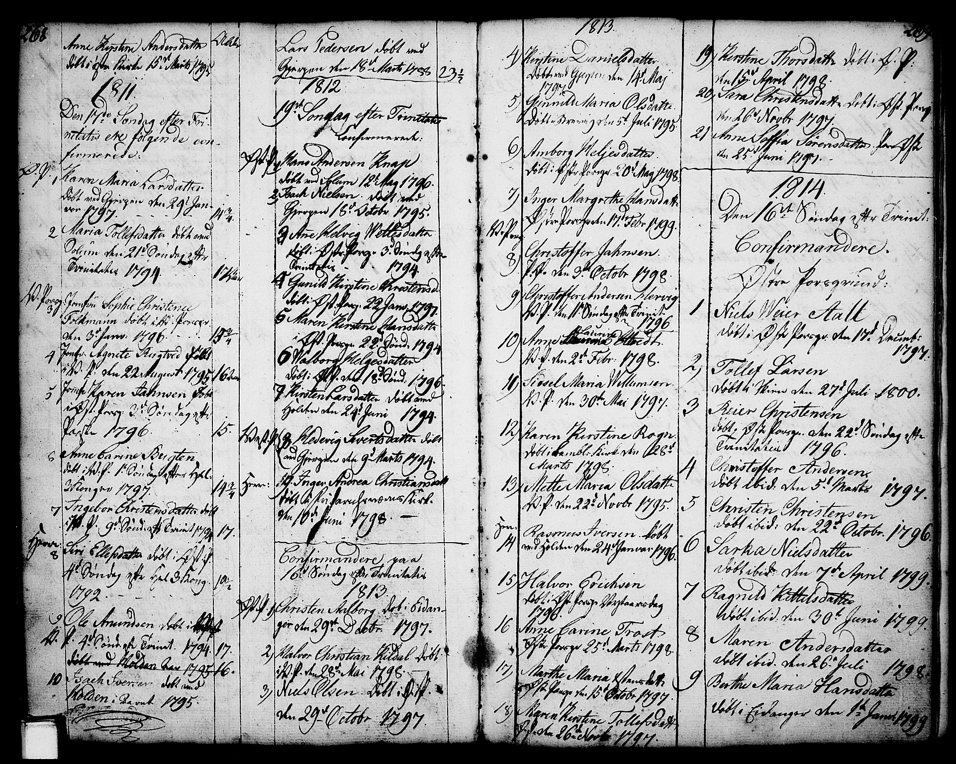 Porsgrunn kirkebøker , SAKO/A-104/F/Fa/L0001: Parish register (official) no. 1, 1764-1814, p. 268-269