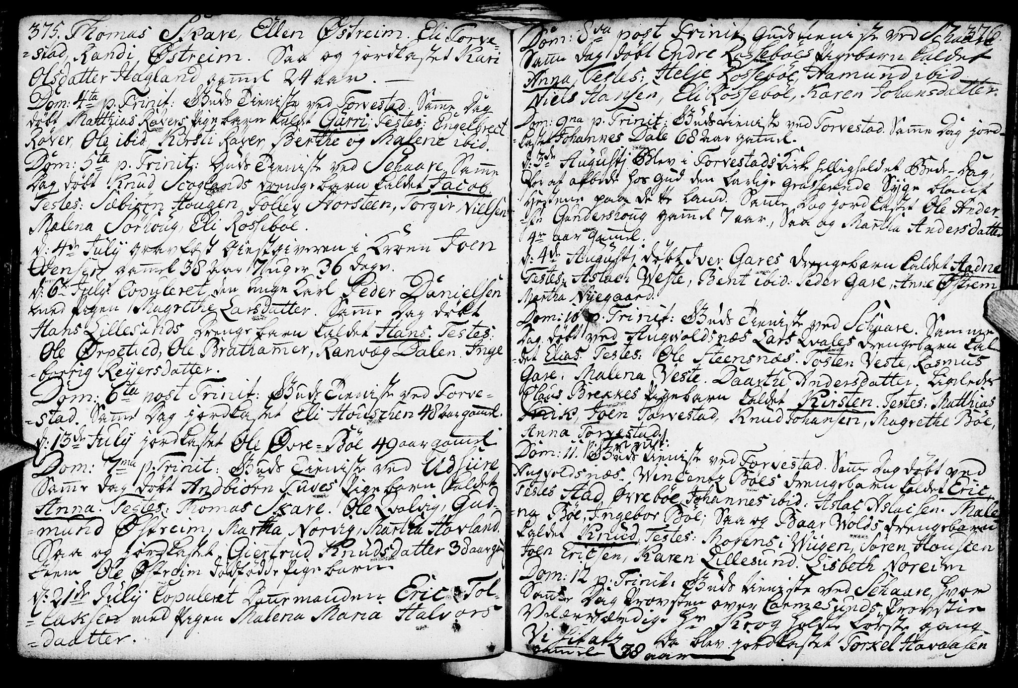 Torvastad sokneprestkontor, AV/SAST-A -101857/H/Ha/Haa/L0001: Parish register (official) no. A 1, 1753-1800, p. 375-376