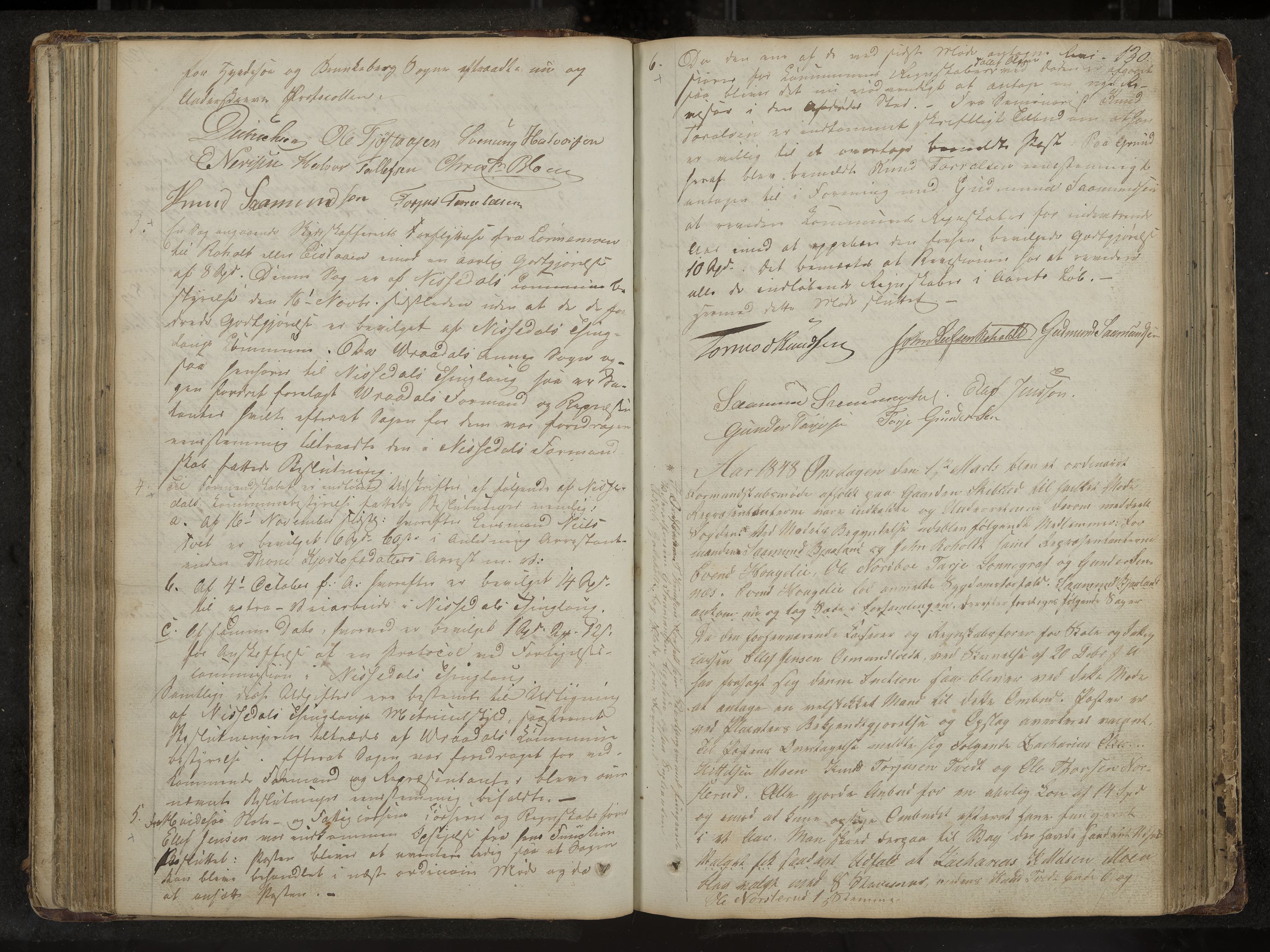 Kviteseid formannskap og sentraladministrasjon, IKAK/0829021/A/Aa/L0001: Møtebok med register, 1837-1866, p. 130