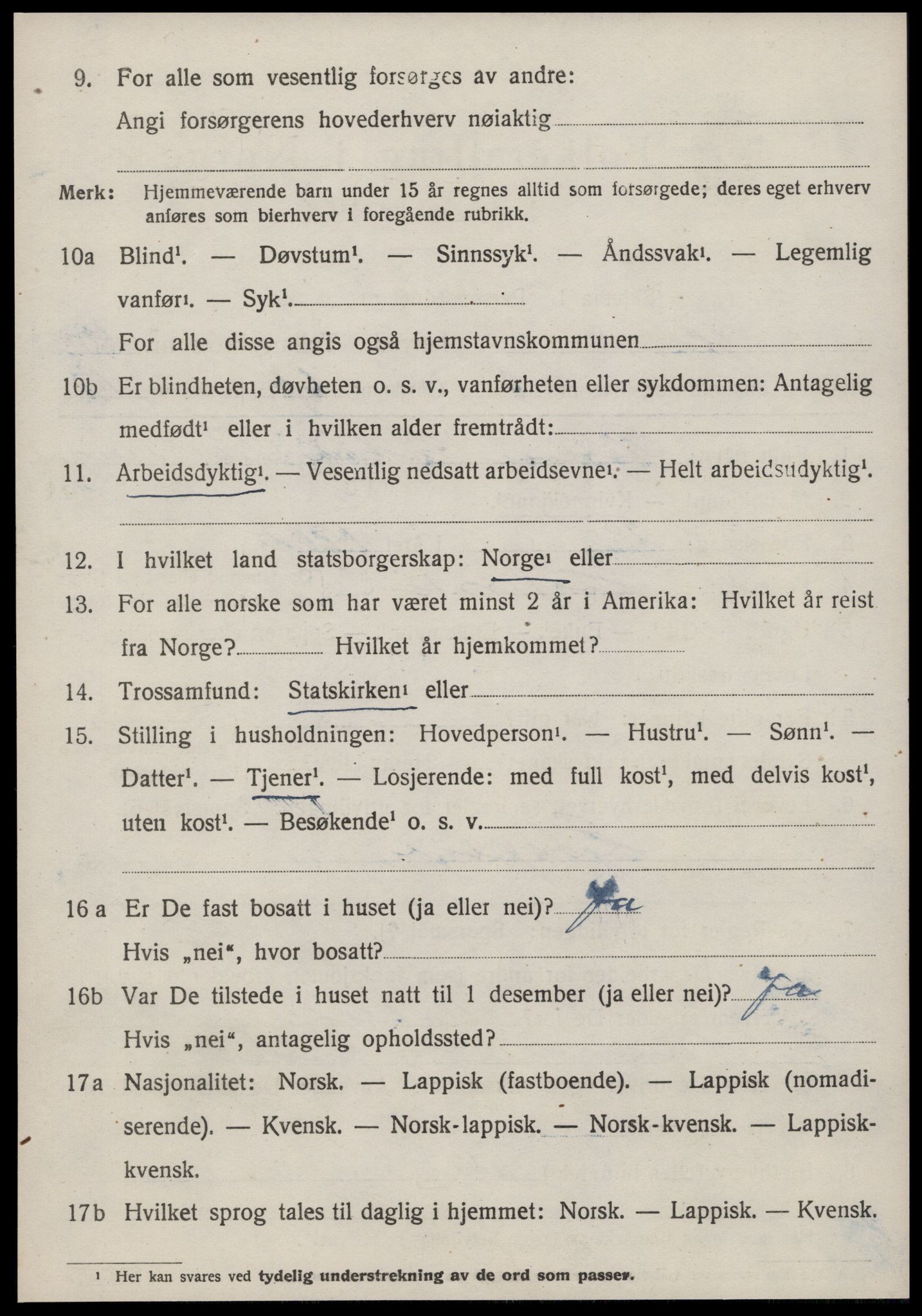 SAT, 1920 census for Å, 1920, p. 5561